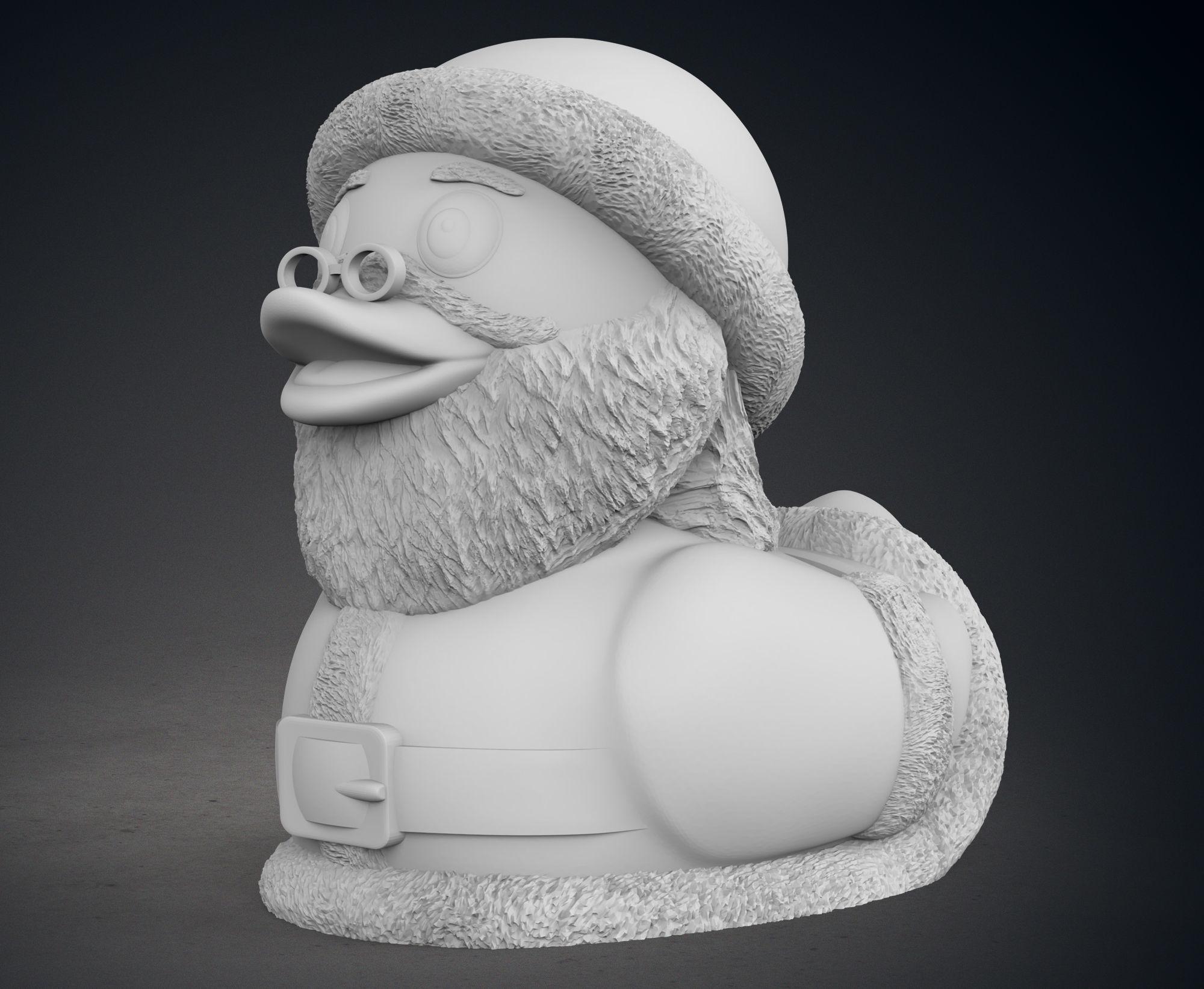 Cute Santa Claus Rubber Duck 3D print model_3