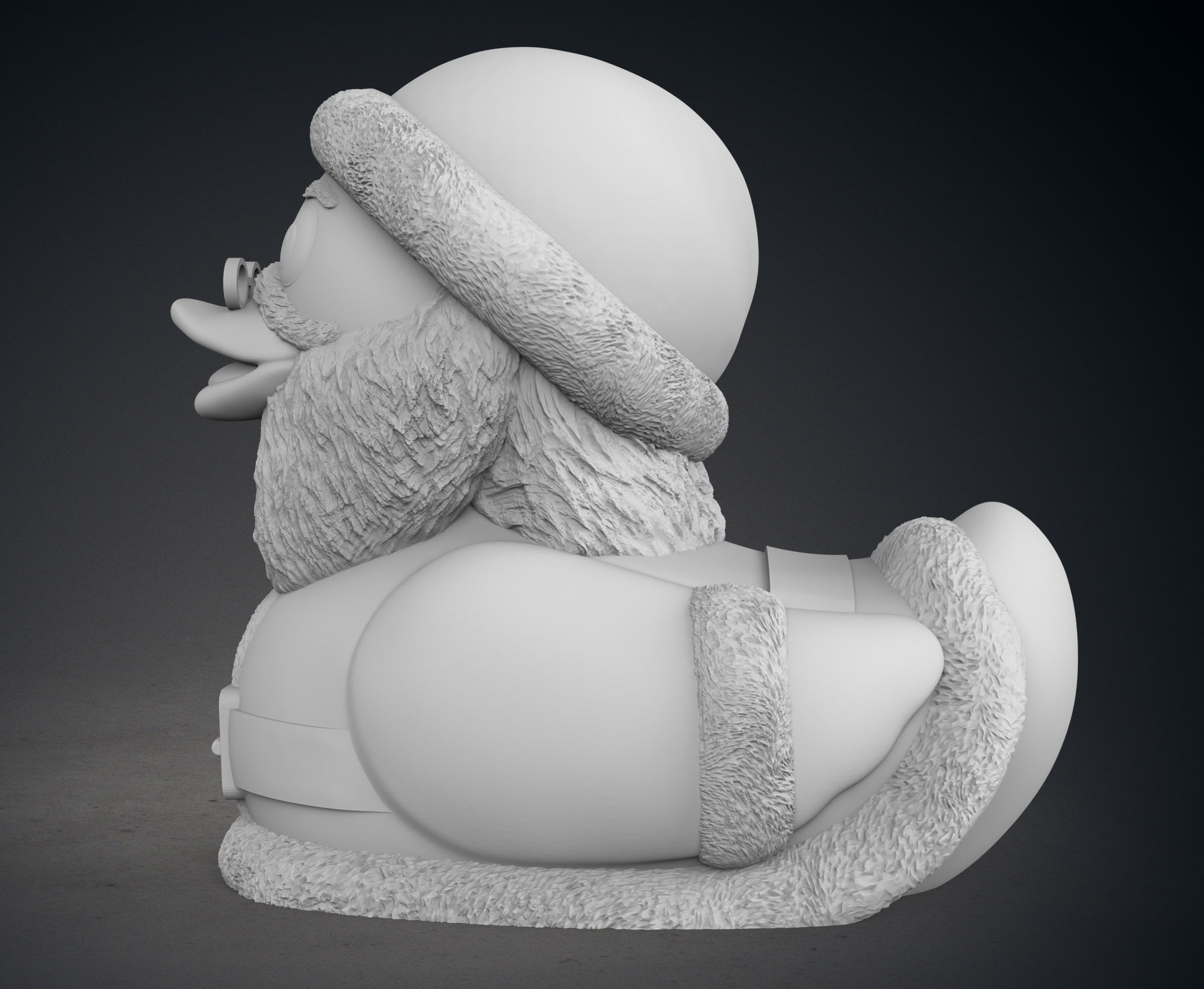 Cute Santa Claus Rubber Duck 3D print model_4