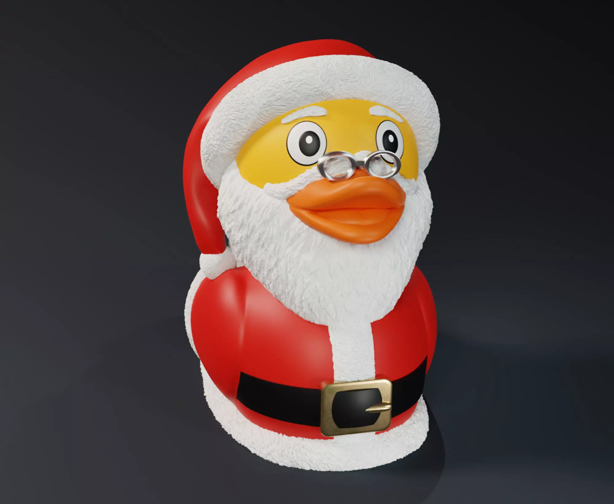 Cute Santa Claus Rubber Duck 3D print model_0