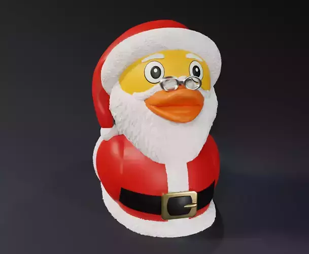 Cute Santa Claus Rubber Duck 3D print model