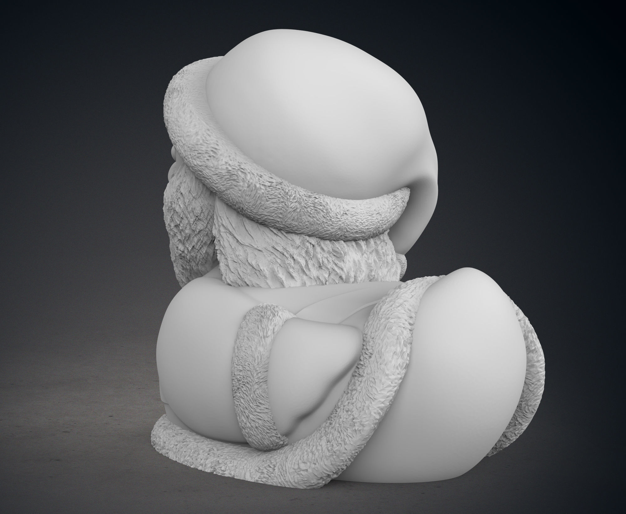 Cute Santa Claus Rubber Duck 3D print model_5