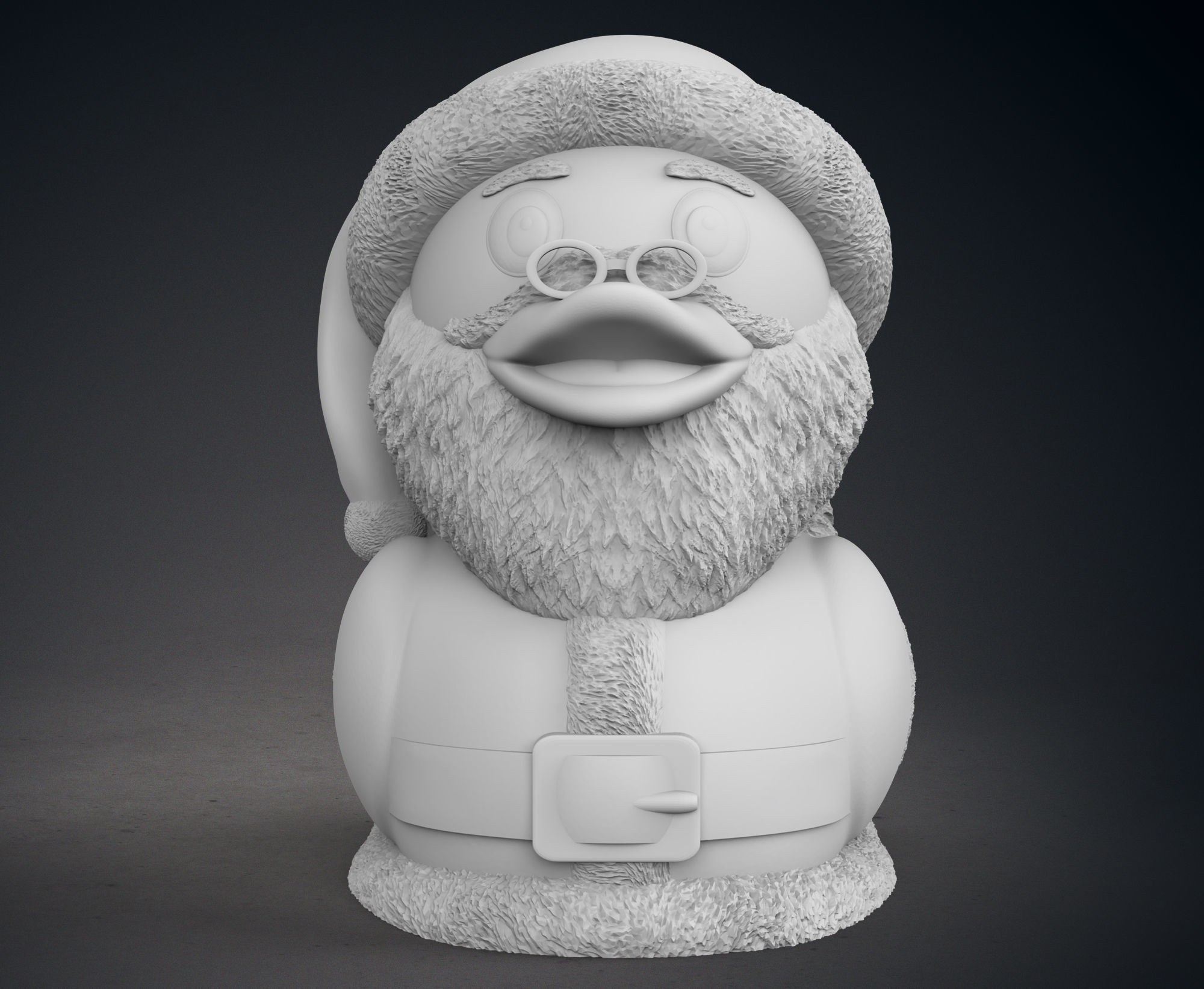 Cute Santa Claus Rubber Duck 3D print model_2