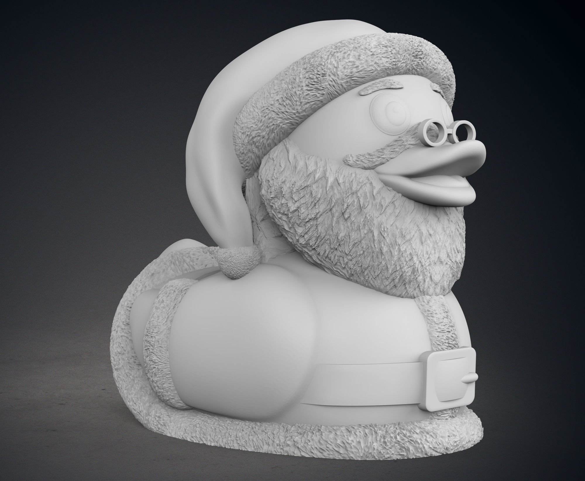 Cute Santa Claus Rubber Duck 3D print model_9