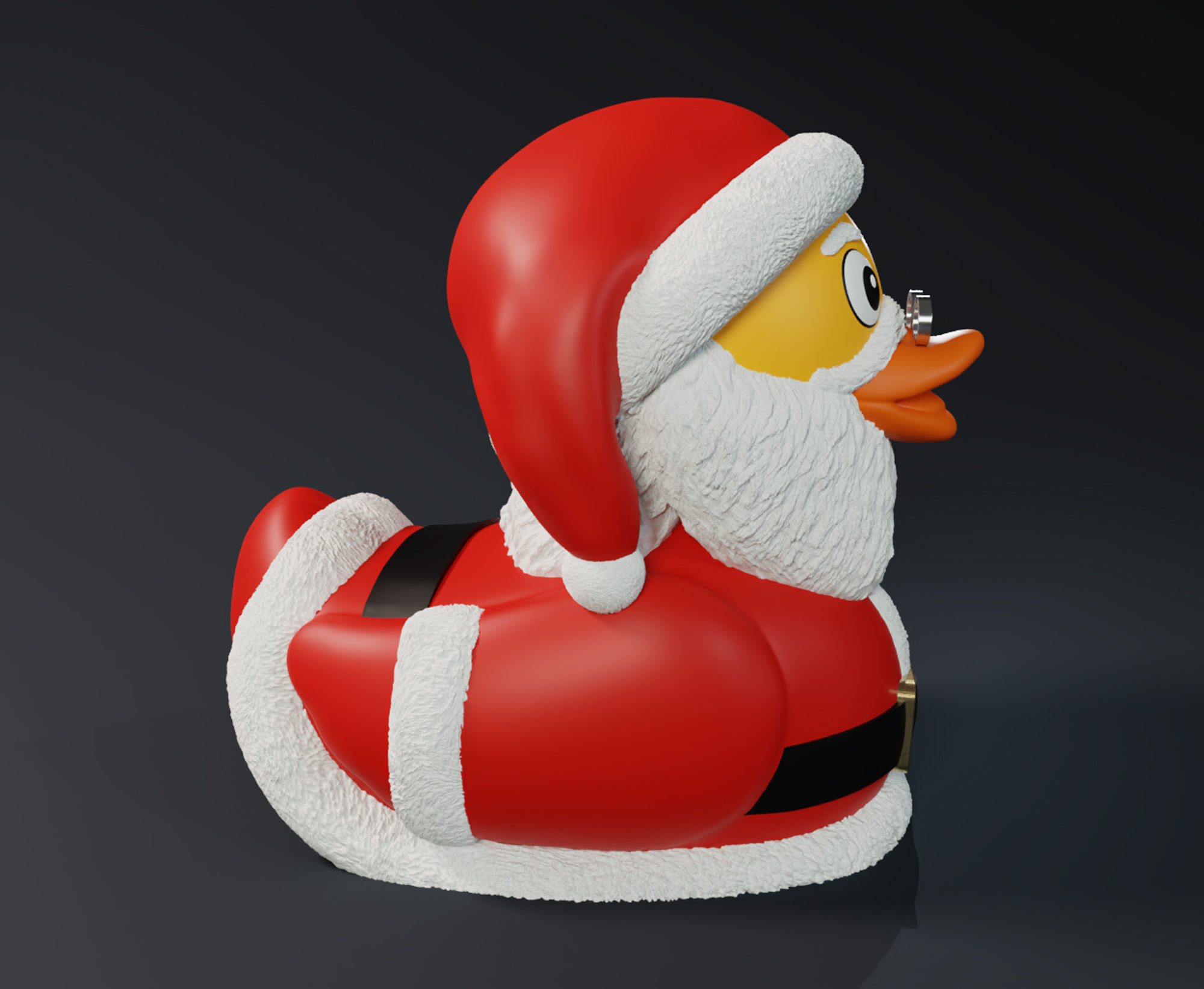 Cute Santa Claus Rubber Duck 3D print model_1