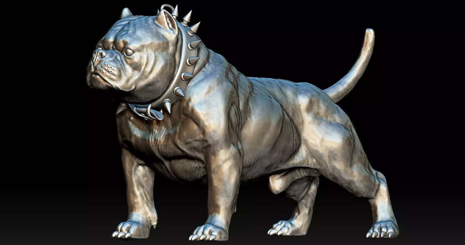 Bully Dog Statue 3D print model 3D print model