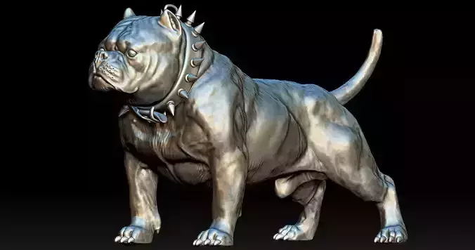 Bully Dog Statue 3D print model