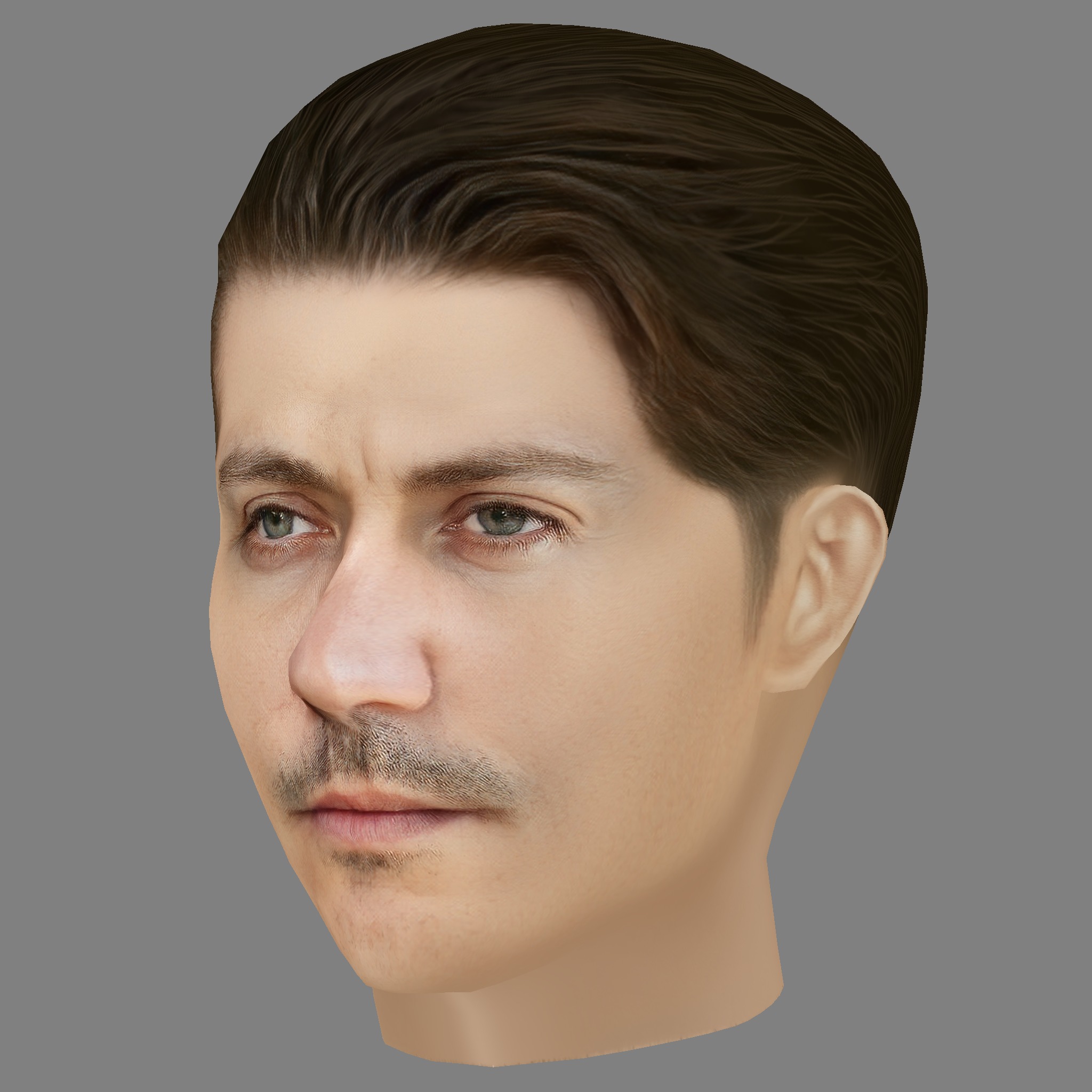 Greg Kolpakchi Head - Low poly head for game Low-poly 3D model_1