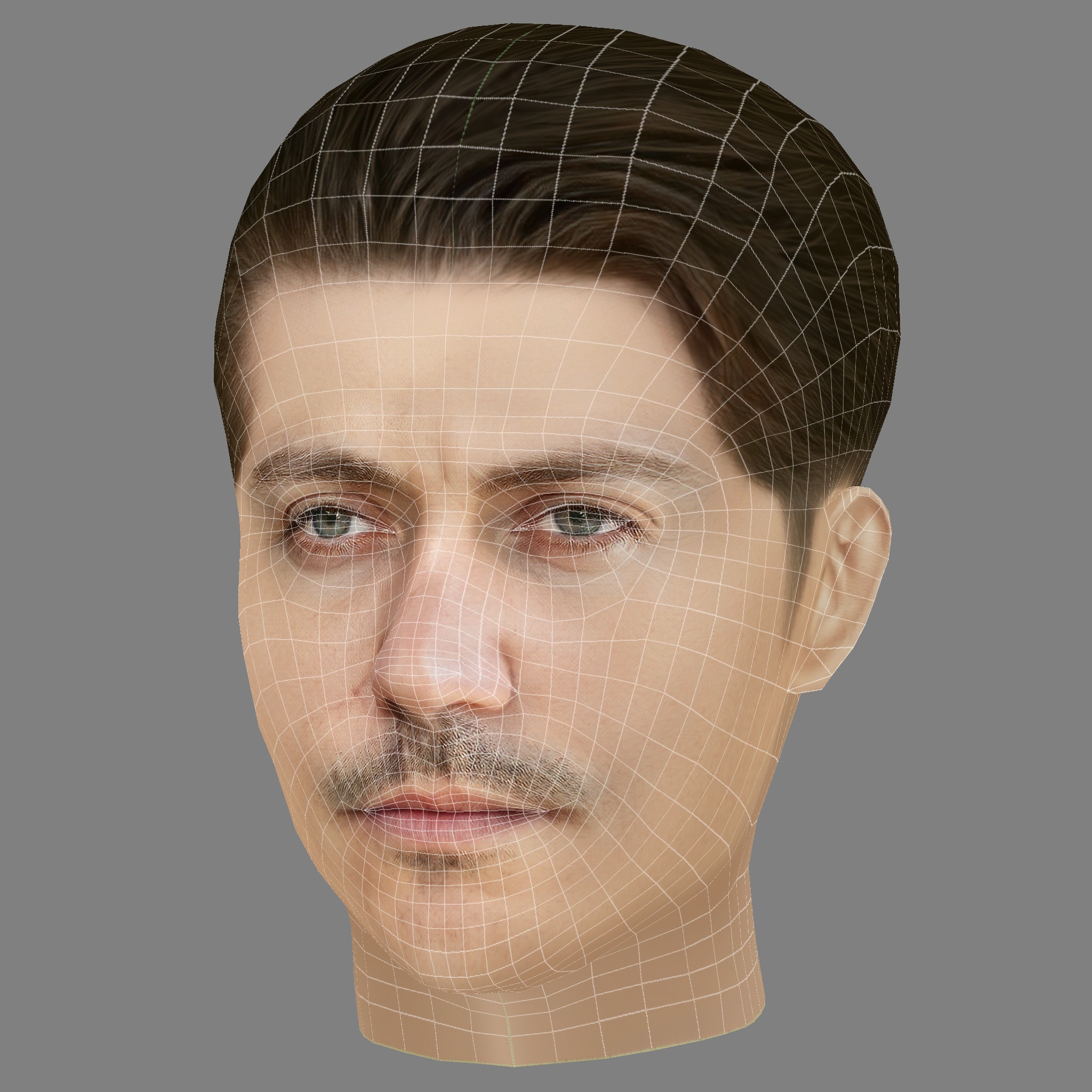 Greg Kolpakchi Head - Low poly head for game Low-poly 3D model_7