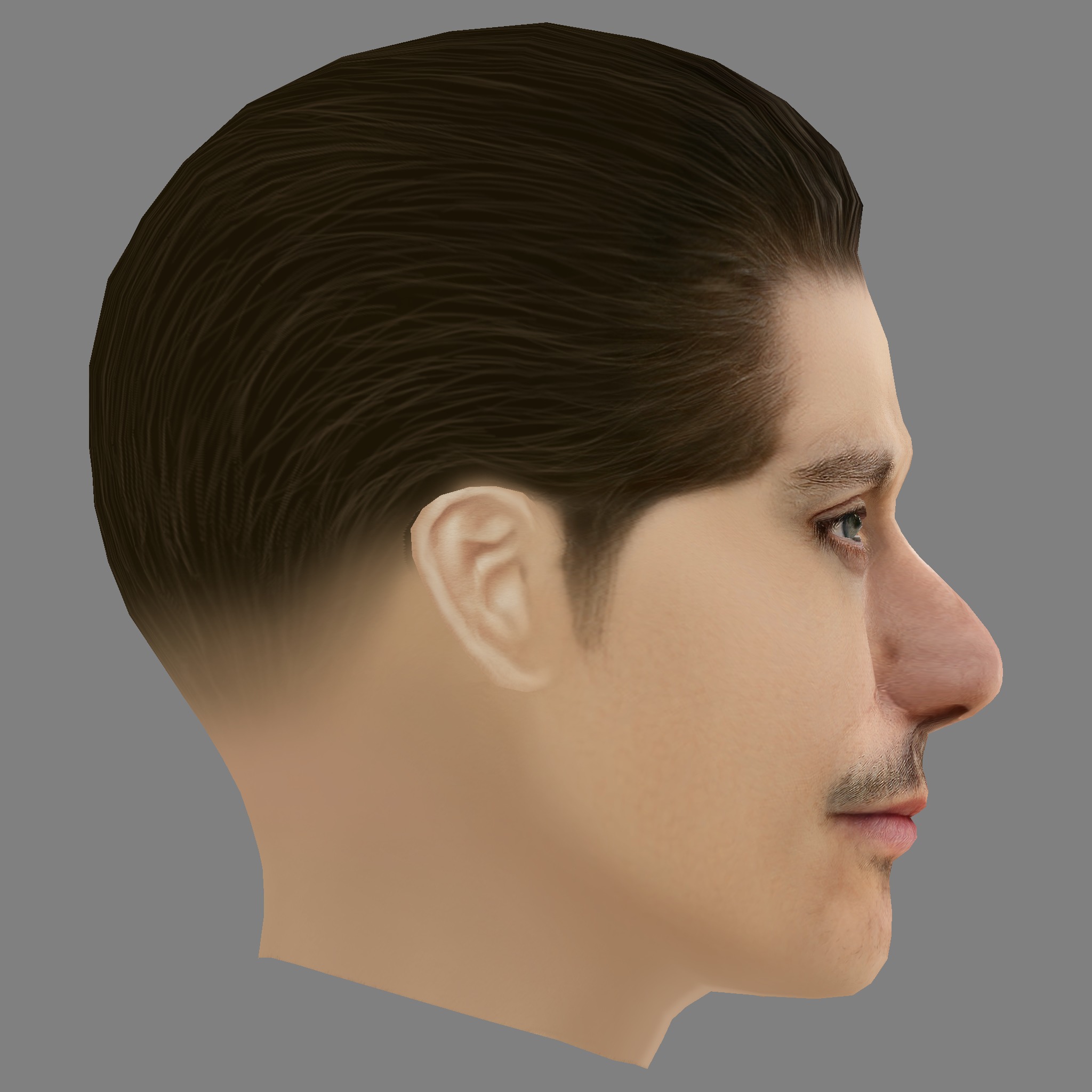 Greg Kolpakchi Head - Low poly head for game Low-poly 3D model_5