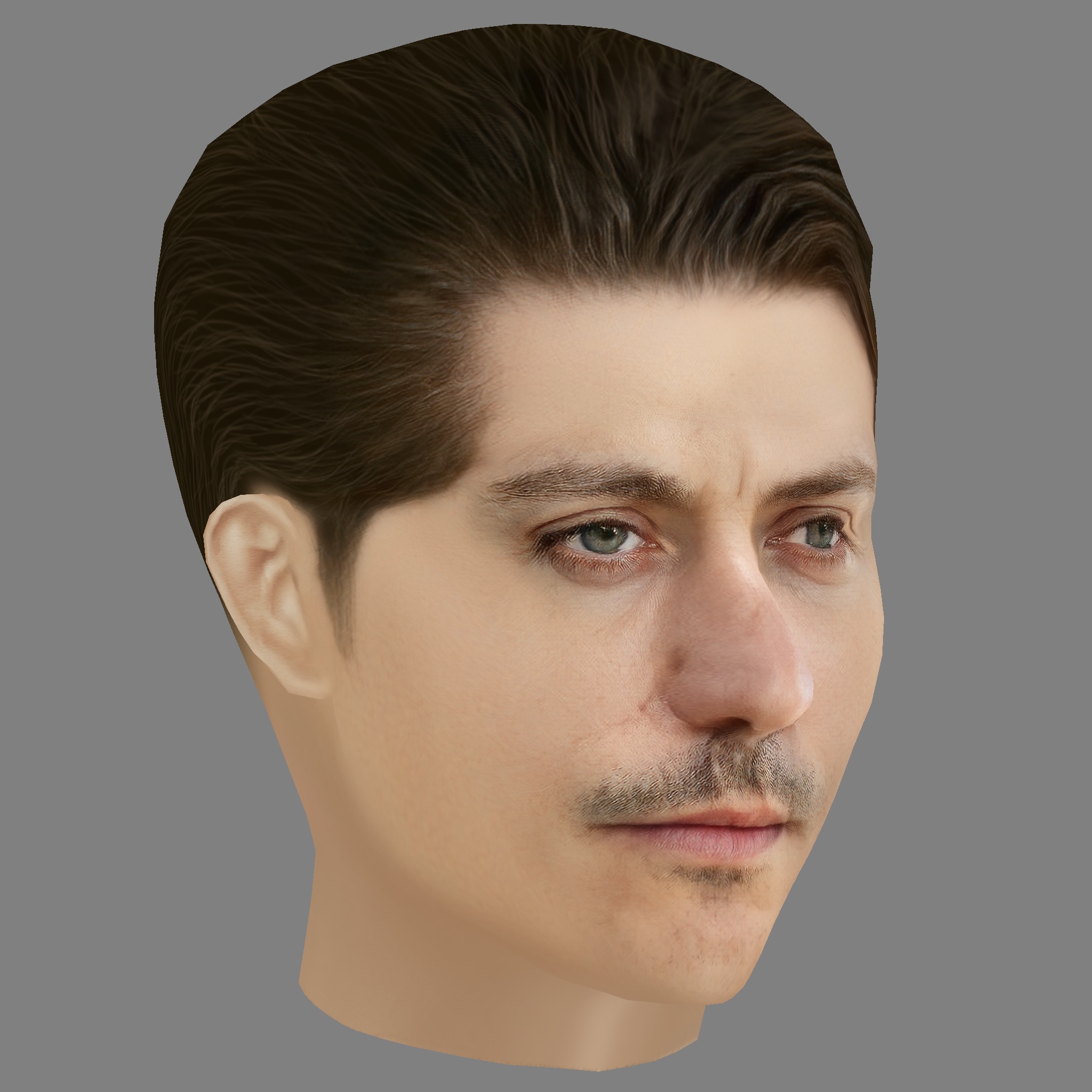 Greg Kolpakchi Head - Low poly head for game Low-poly 3D model_6