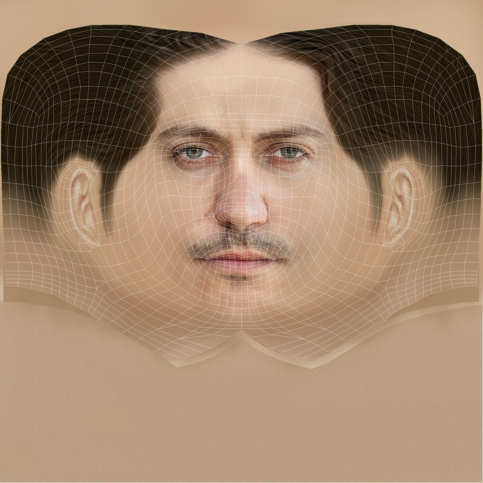 Greg Kolpakchi Head - Low poly head for game Low-poly 3D model_8