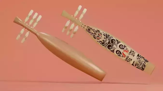 Traditional Instruments Sampe Low-poly 3D model