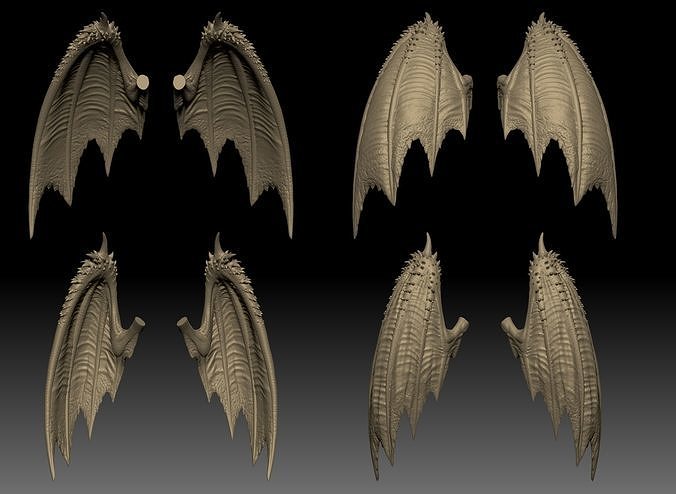 2 Pairs of Wings 3D print model