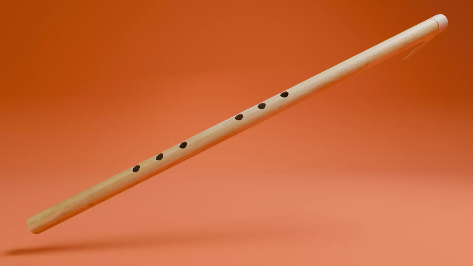 Traditional Instruments - Suling Low-poly 3D model