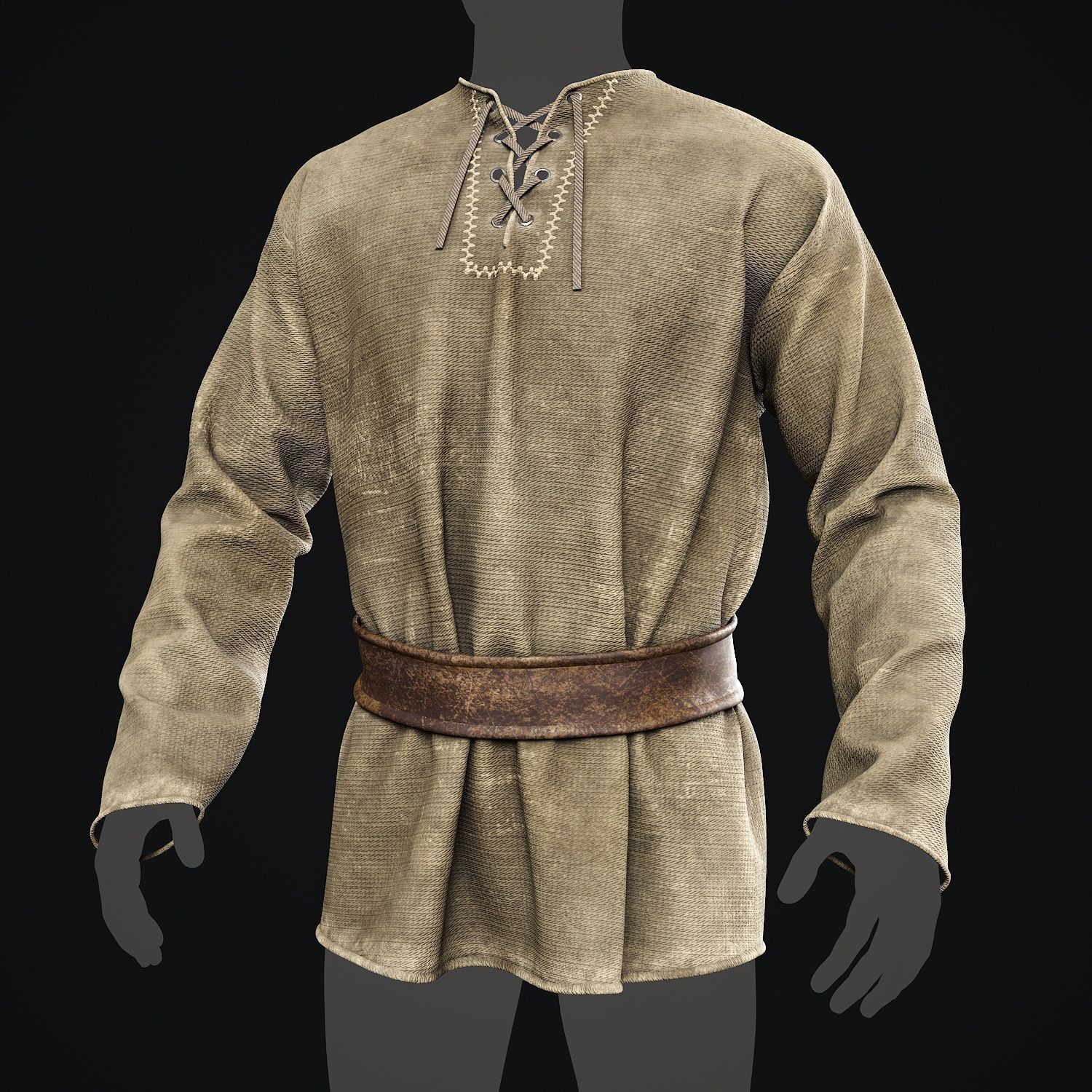3D Medieval clothes character clothing collection 3D model_16