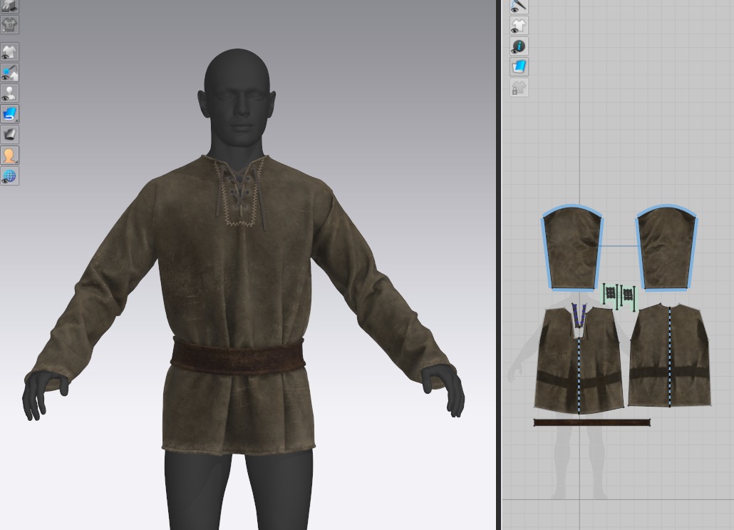 3D Medieval clothes character clothing collection 3D model_11