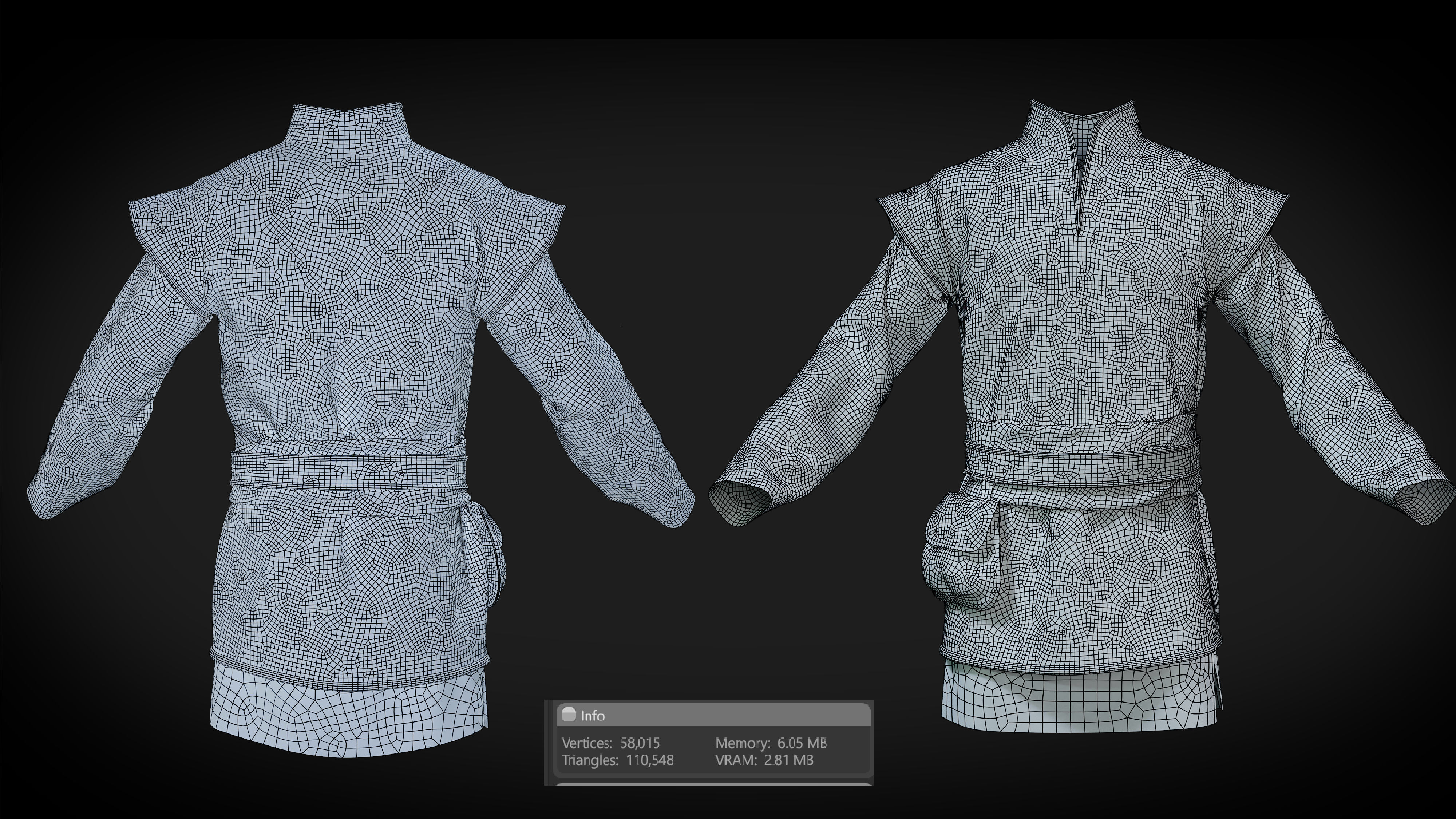 3D Medieval clothes character clothing collection 3D model_10