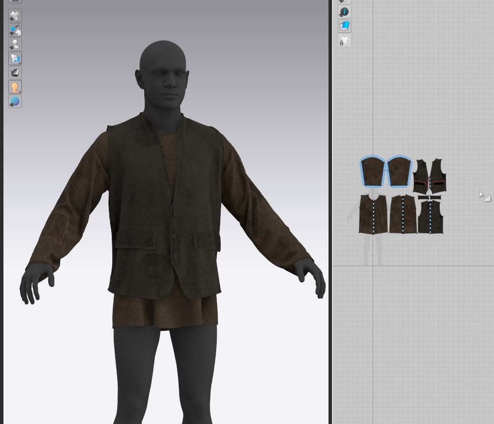 3D Medieval clothes character clothing collection 3D model_12