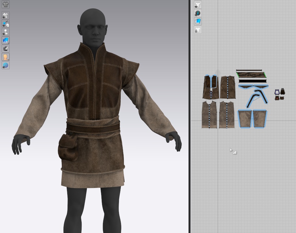 3D Medieval clothes character clothing collection 3D model_15