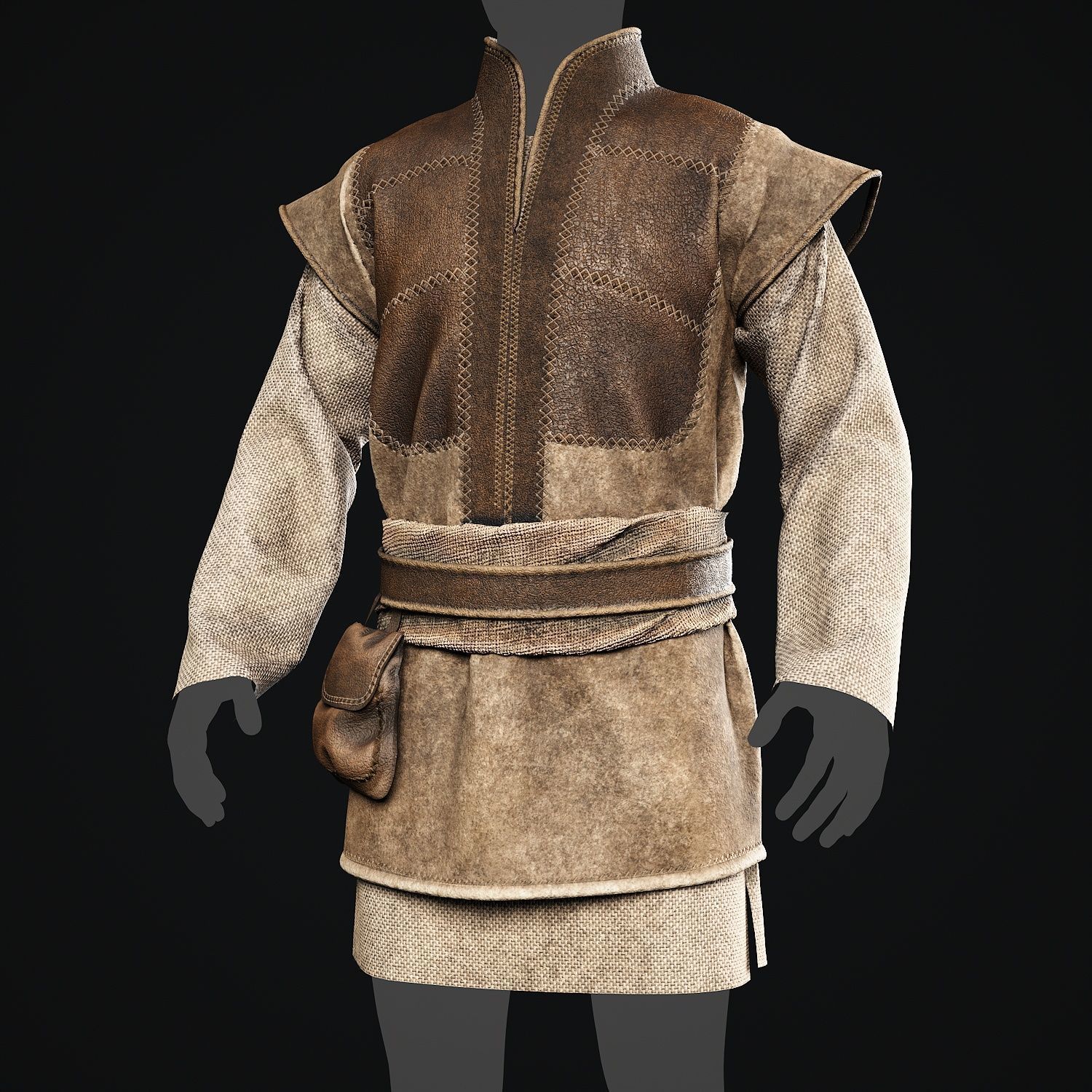 3D Medieval clothes character clothing collection 3D model_20