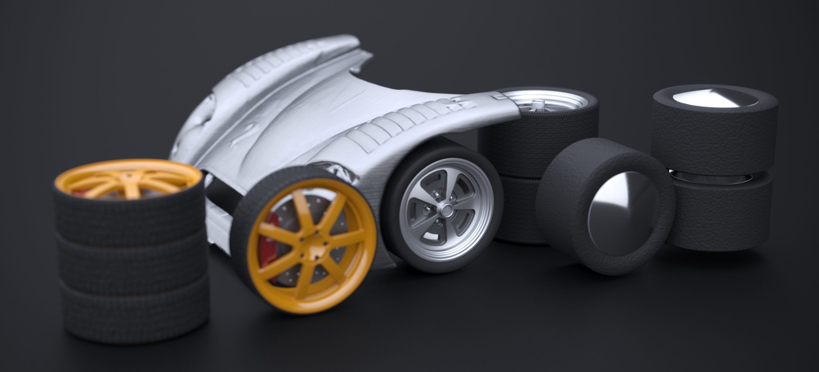 RACKING WHEEL SET 2019 3D model_2