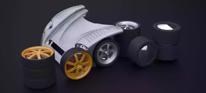RACKING WHEEL SET 2019 3D model
