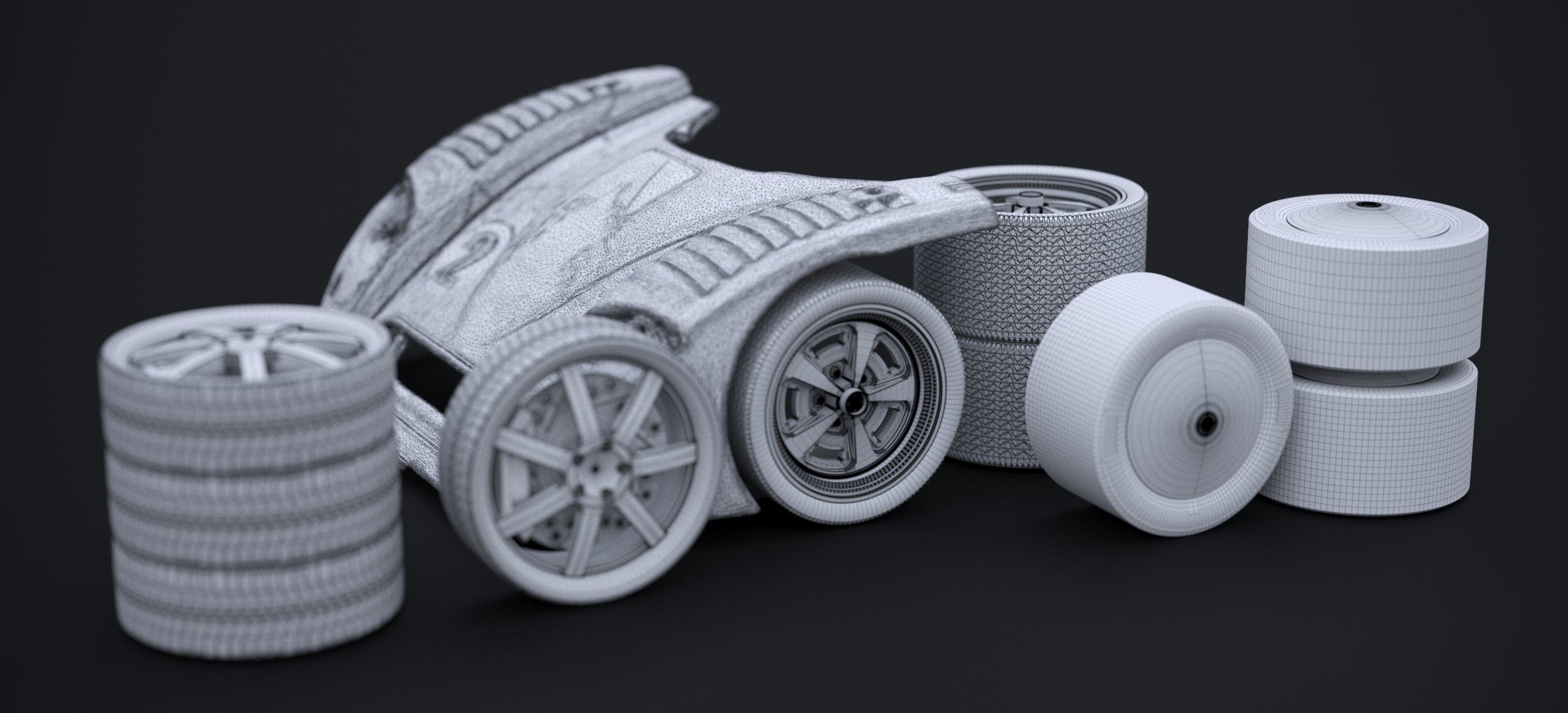 RACKING WHEEL SET 2019 3D model_13