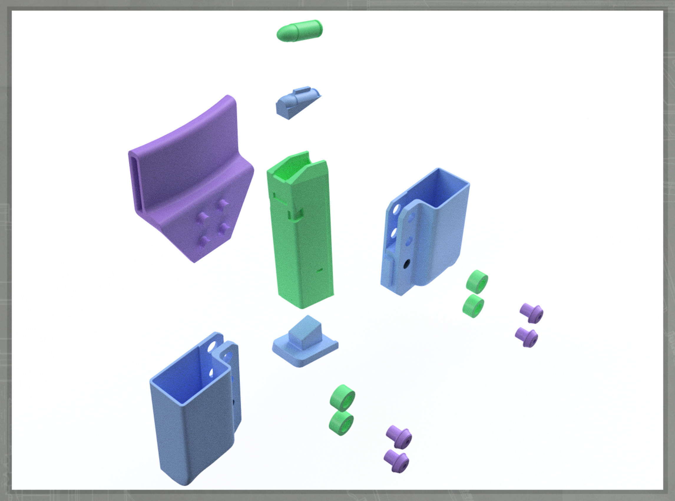 Dredd Double Mag Carrier 3D print model_5