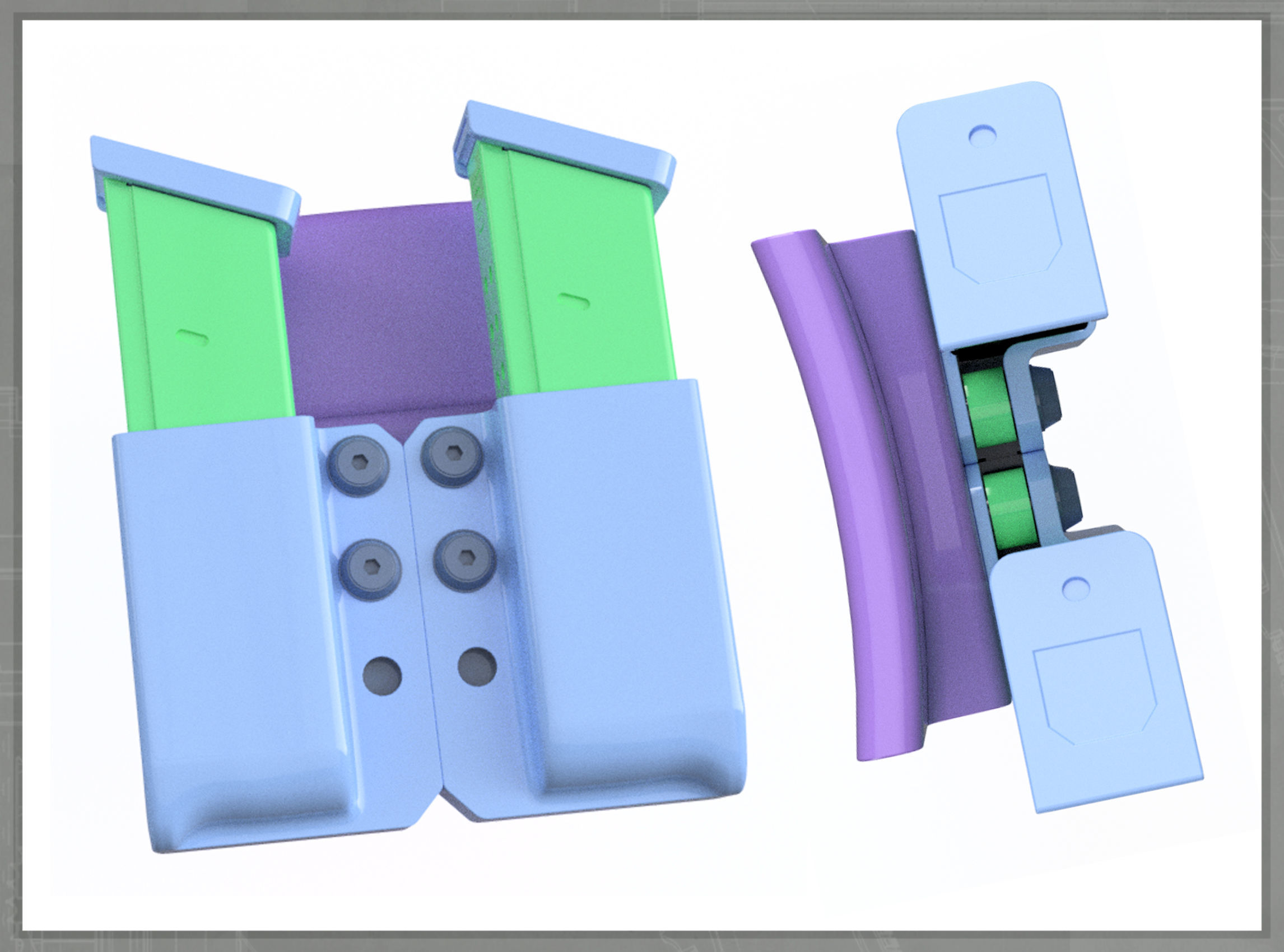 Dredd Double Mag Carrier 3D print model_4