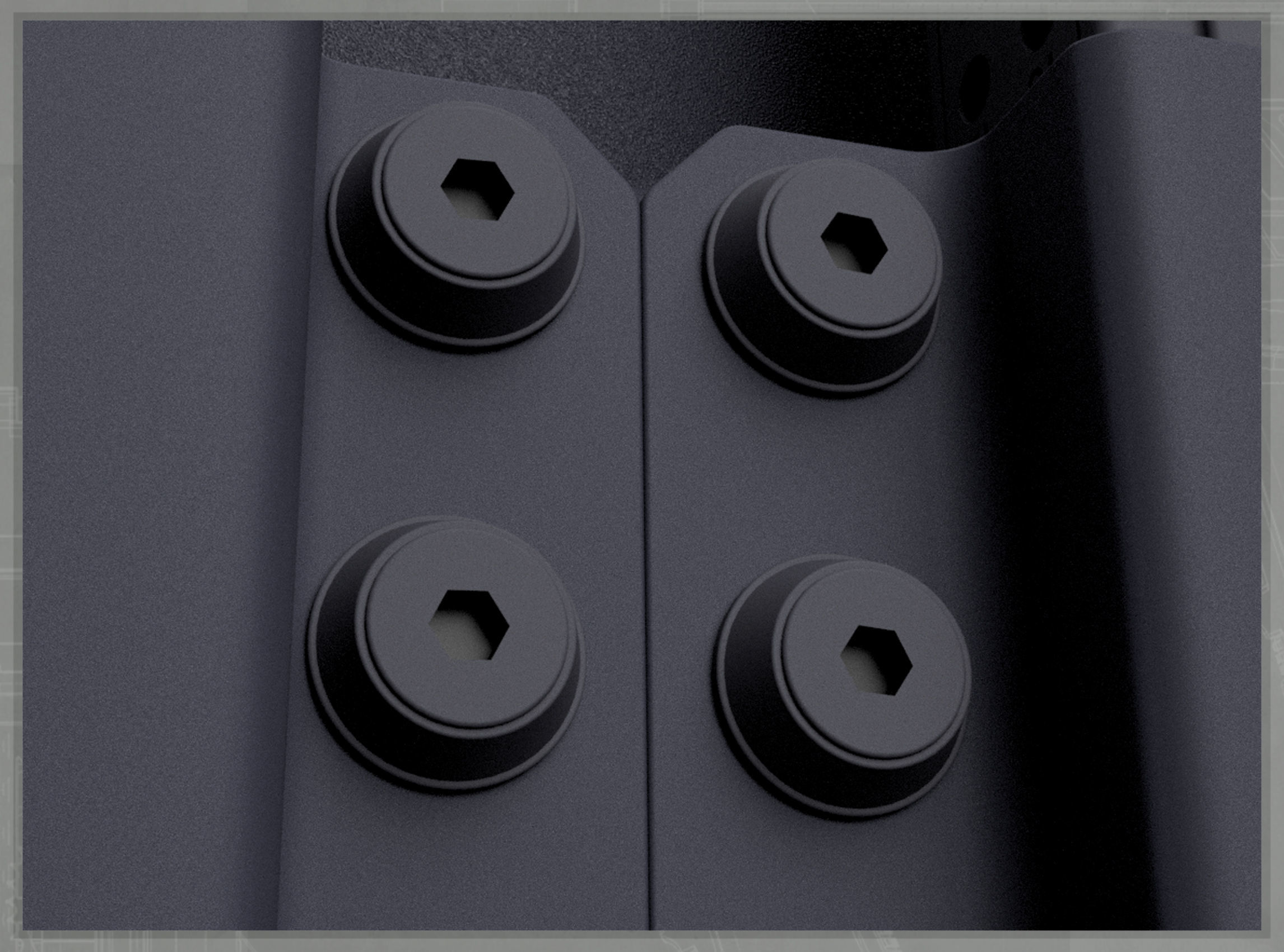 Dredd Double Mag Carrier 3D print model_3