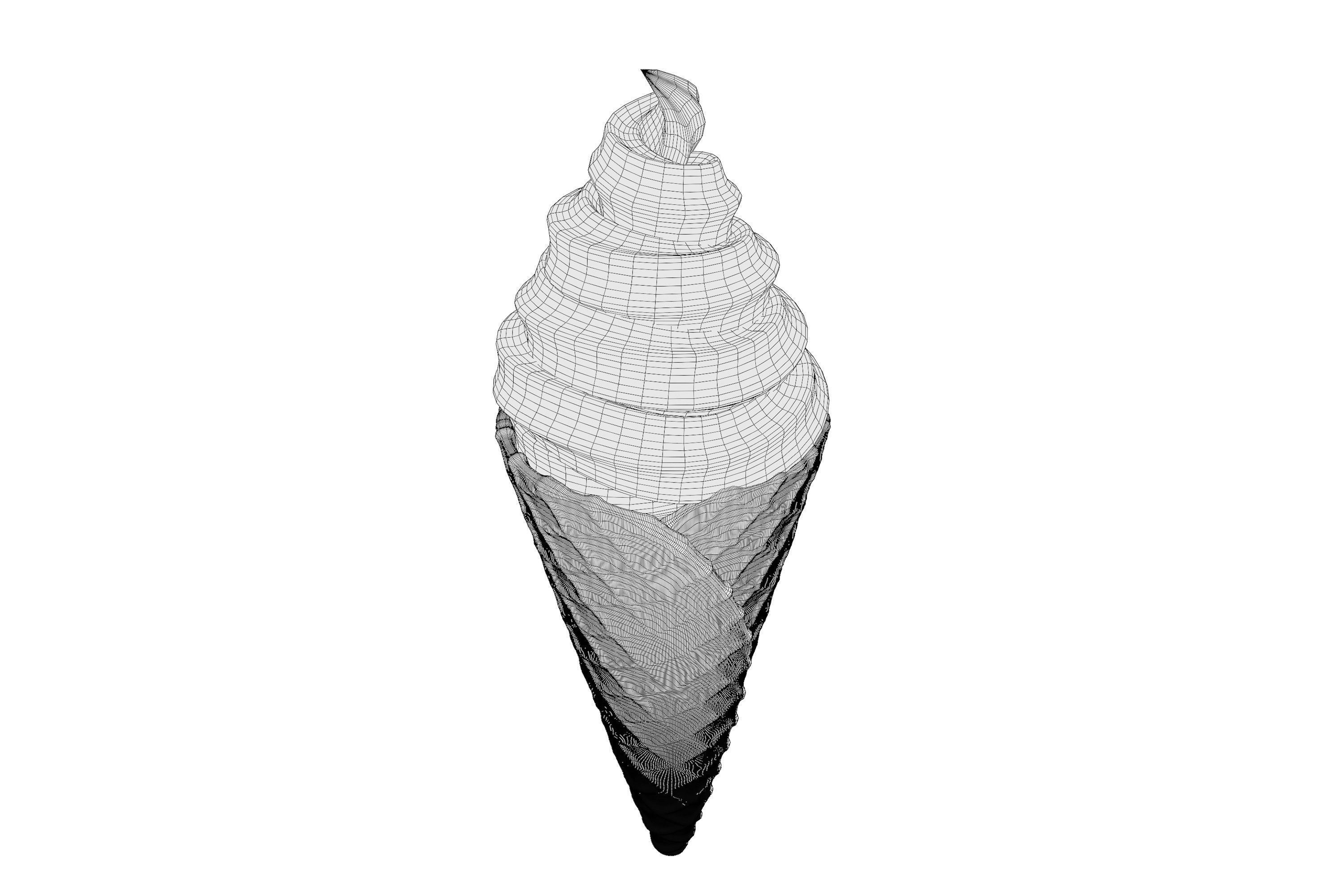 Ice Cream Cone 03 3D model_4