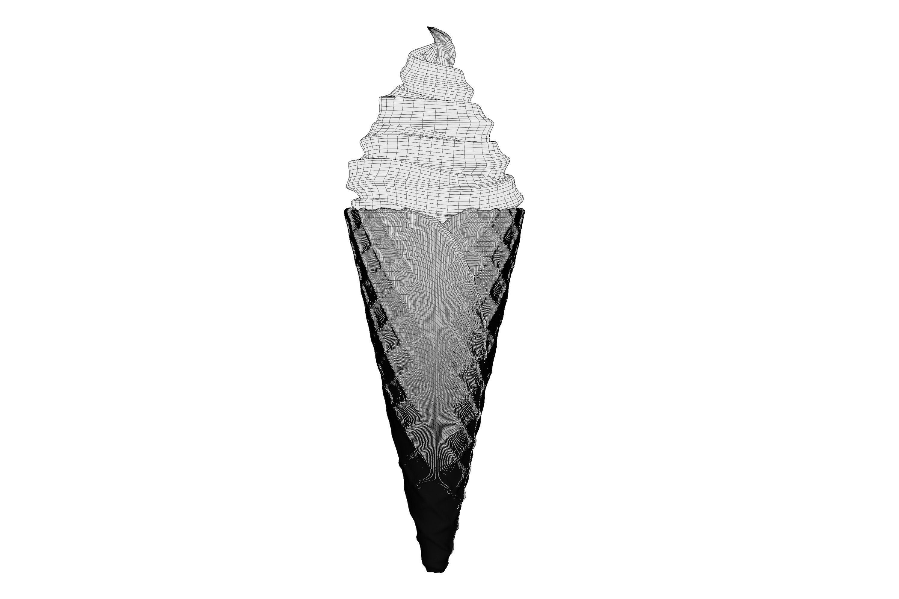 Ice Cream Cone 03 3D model_3
