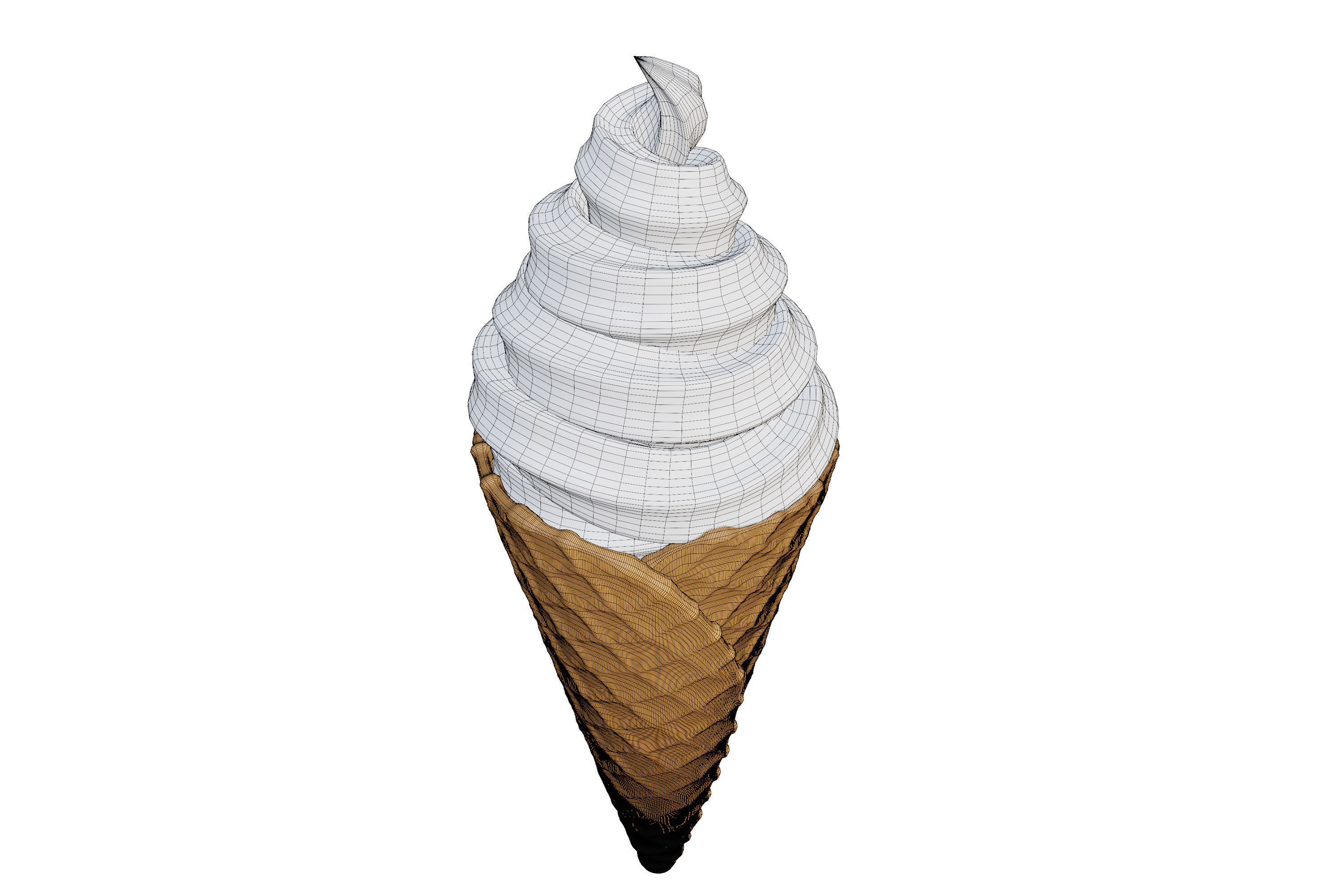 Ice Cream Cone 03 3D model_6