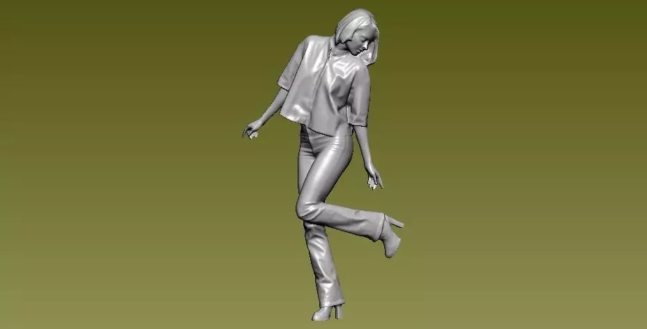 Active city girl - 3D print 3D print model