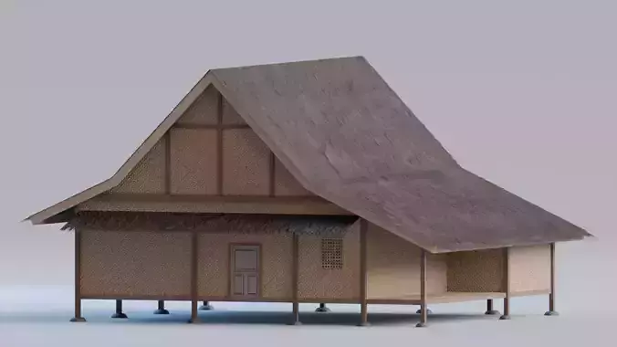 Traditional Houses - Rumah Baduy Low-poly 3D model