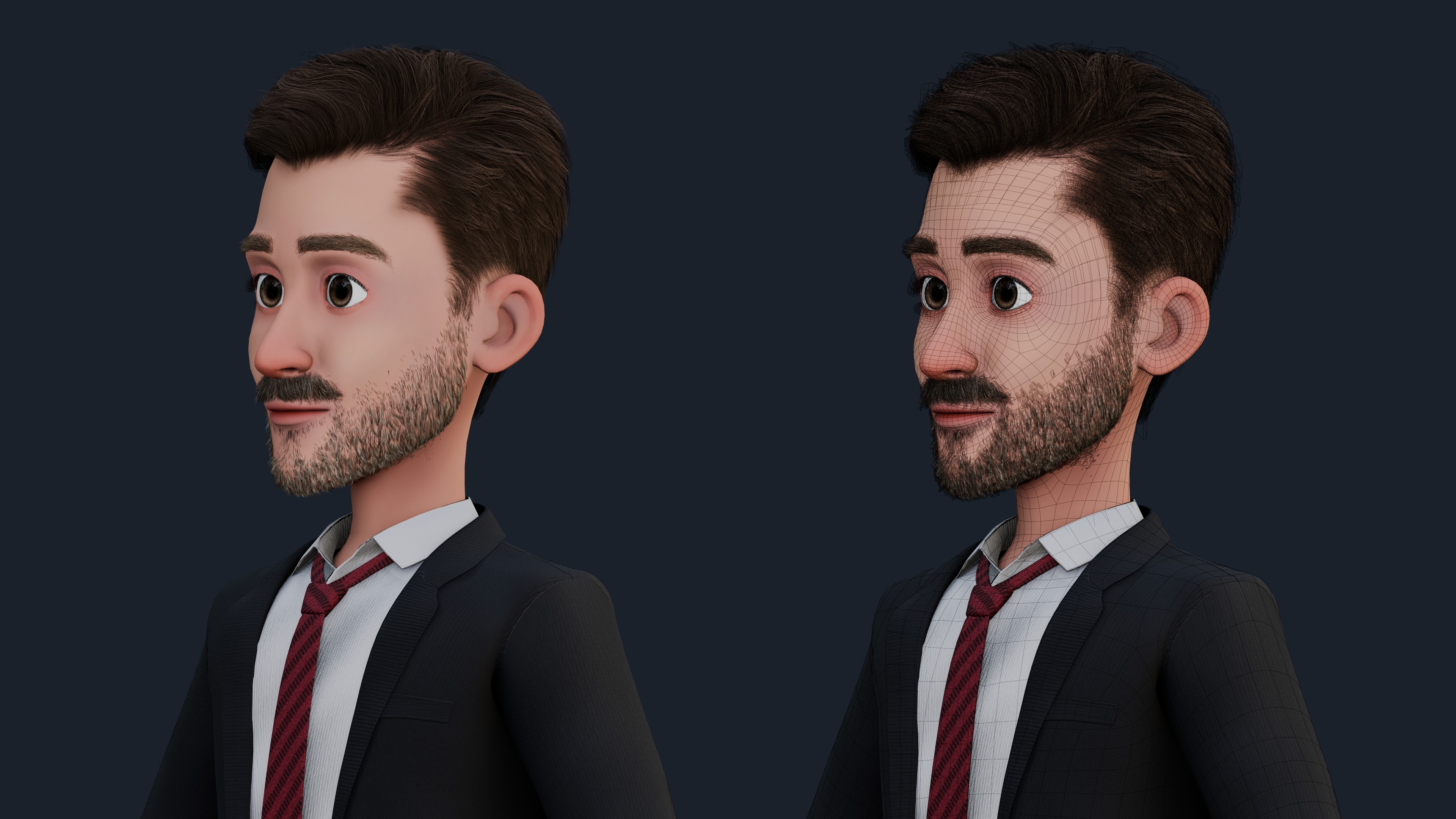 CARTOON FATHER - RIGGED MAN Low-poly 3D model_13