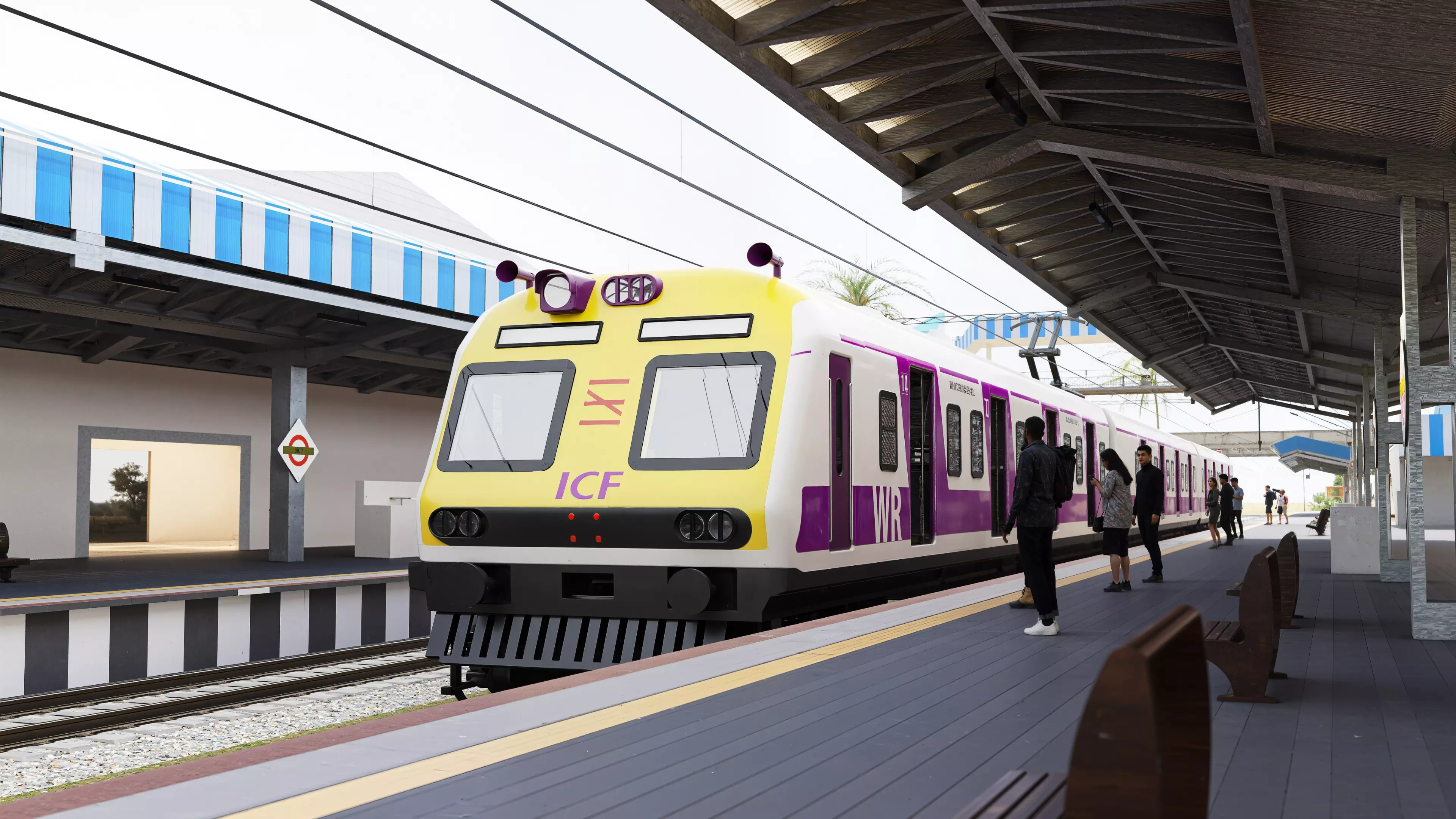 New Mumbai Local Train Low-poly 3D model