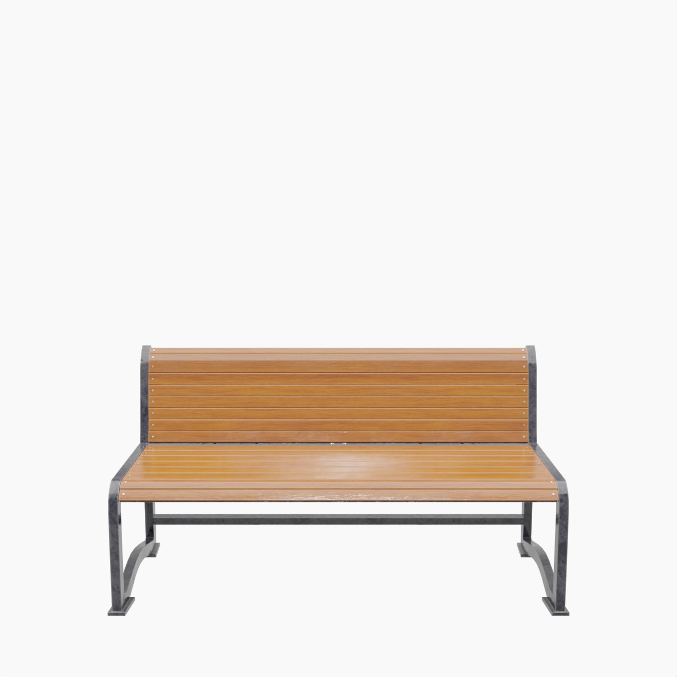 Street Bench V3 Low-poly 3D model_1