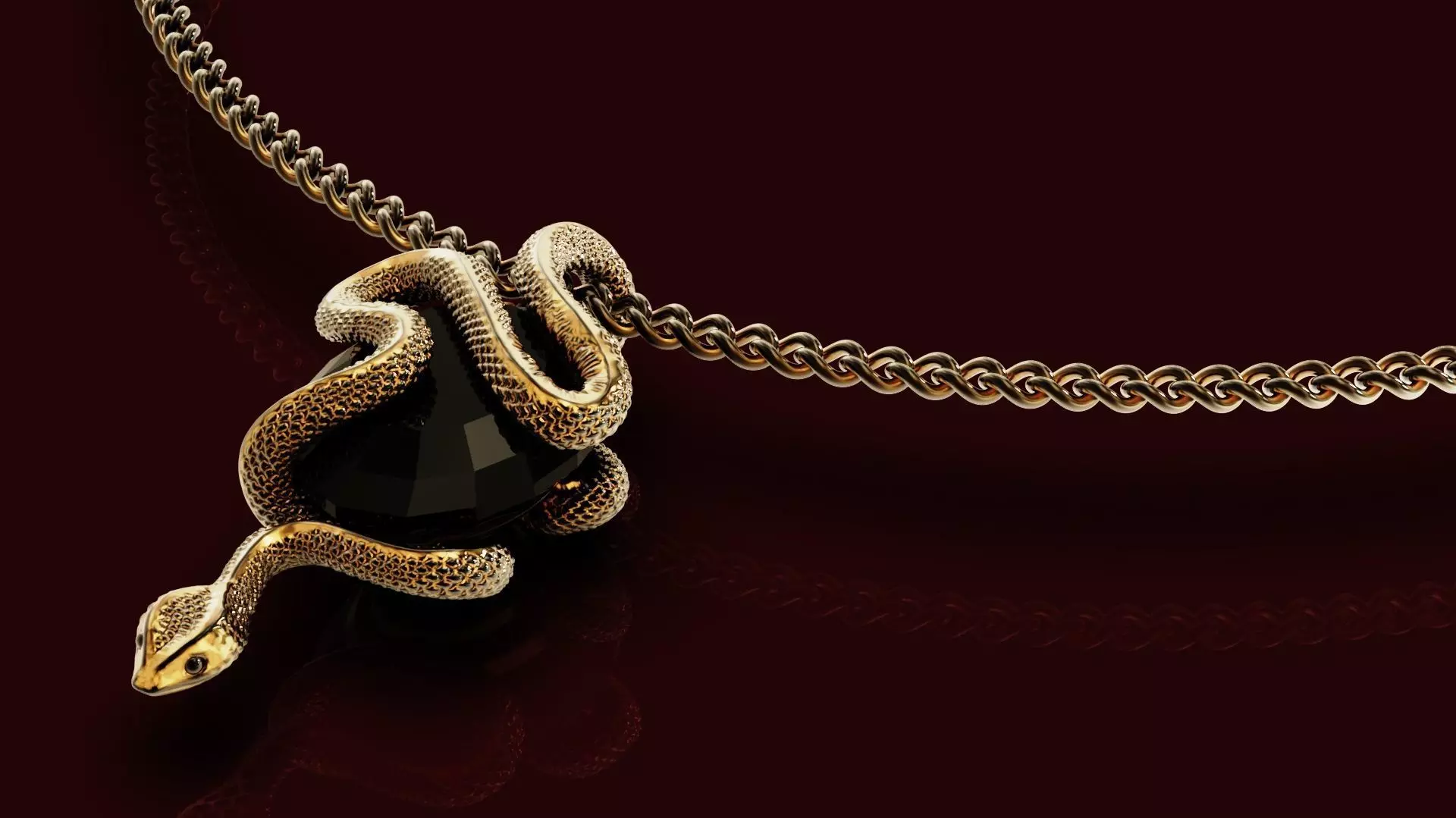 snake pendant 3D print model
