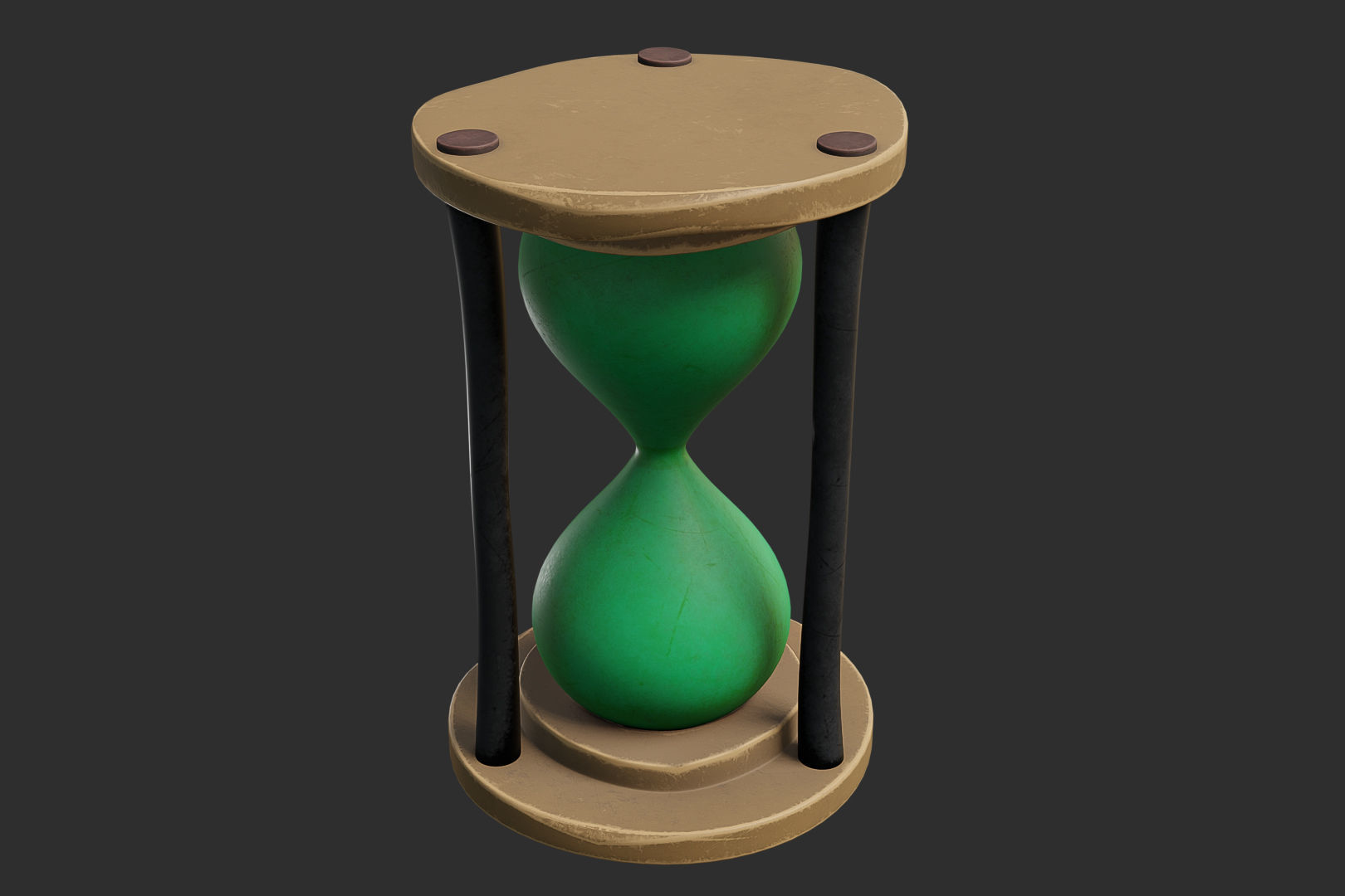 a sand clock Low-poly 3D model_3