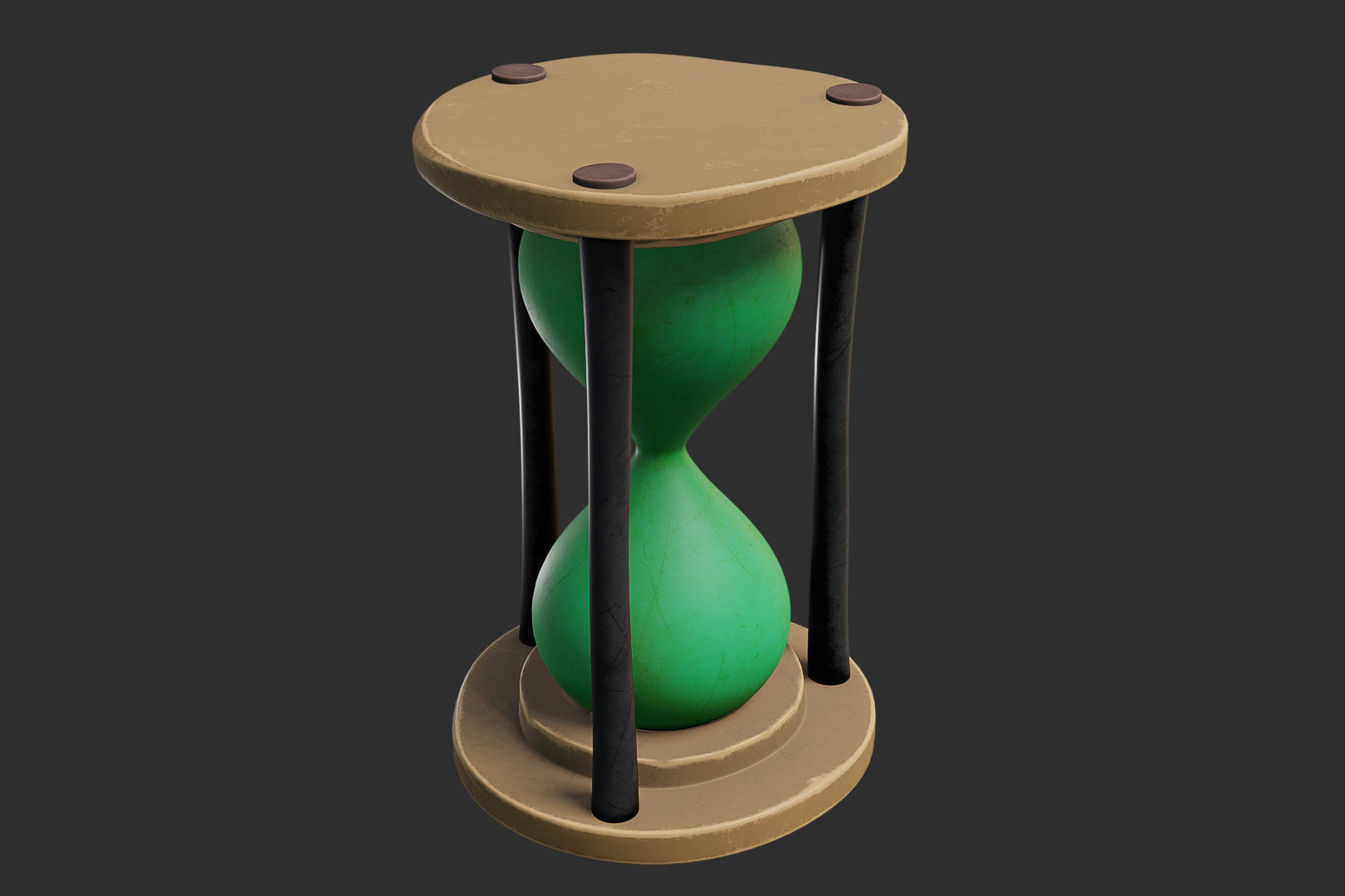 a sand clock Low-poly 3D model_1
