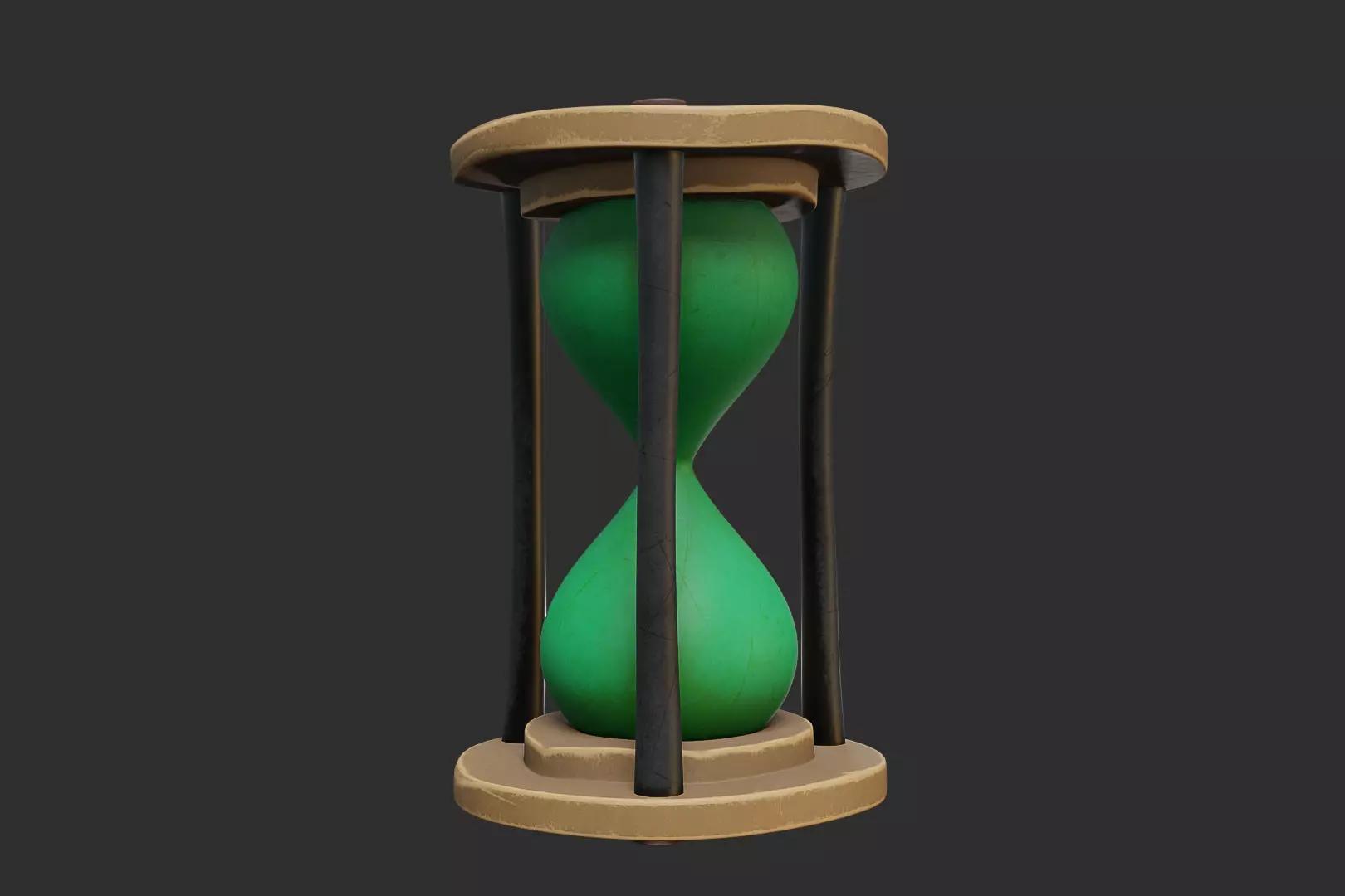 a sand clock Low-poly 3D model_0