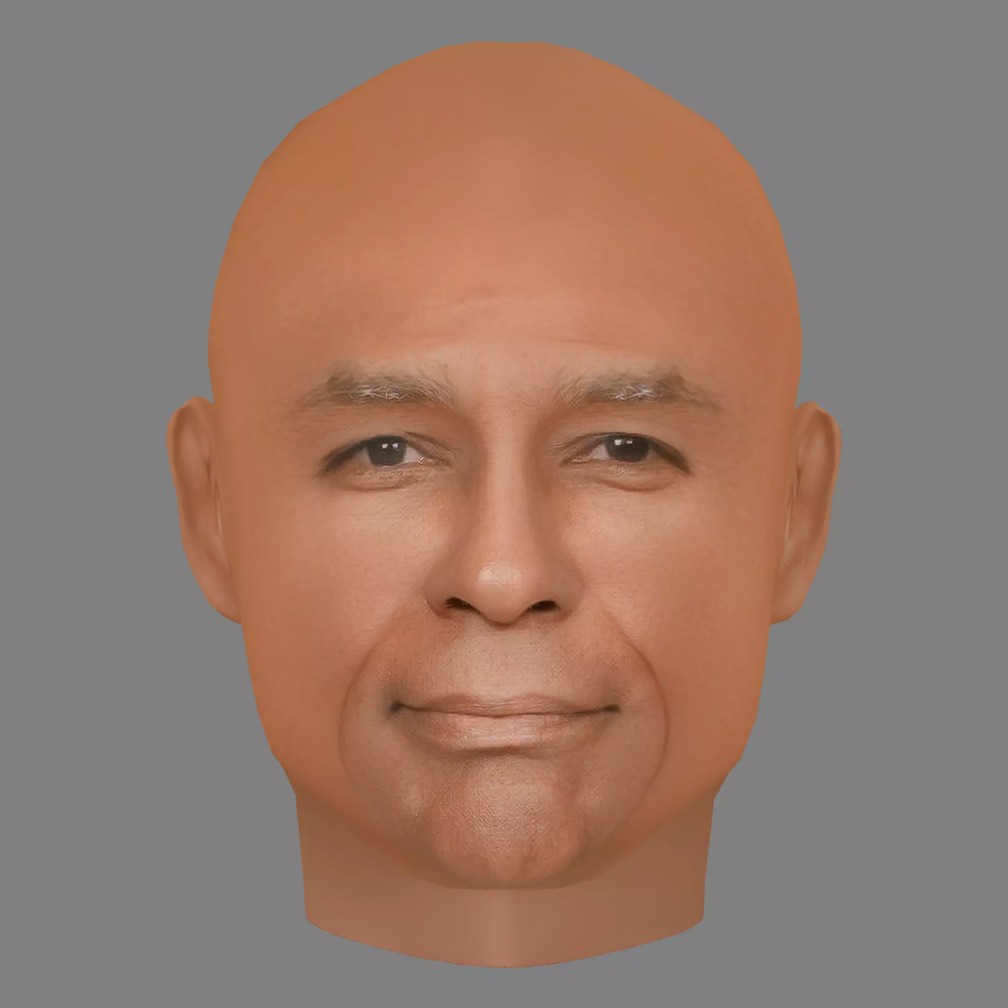 Michael Dorn Head - Low poly head for game Low-poly 3D model_0