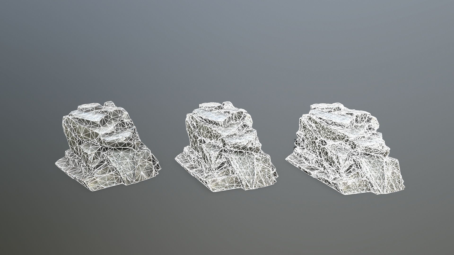 cliff rocks Low-poly 3D model_14