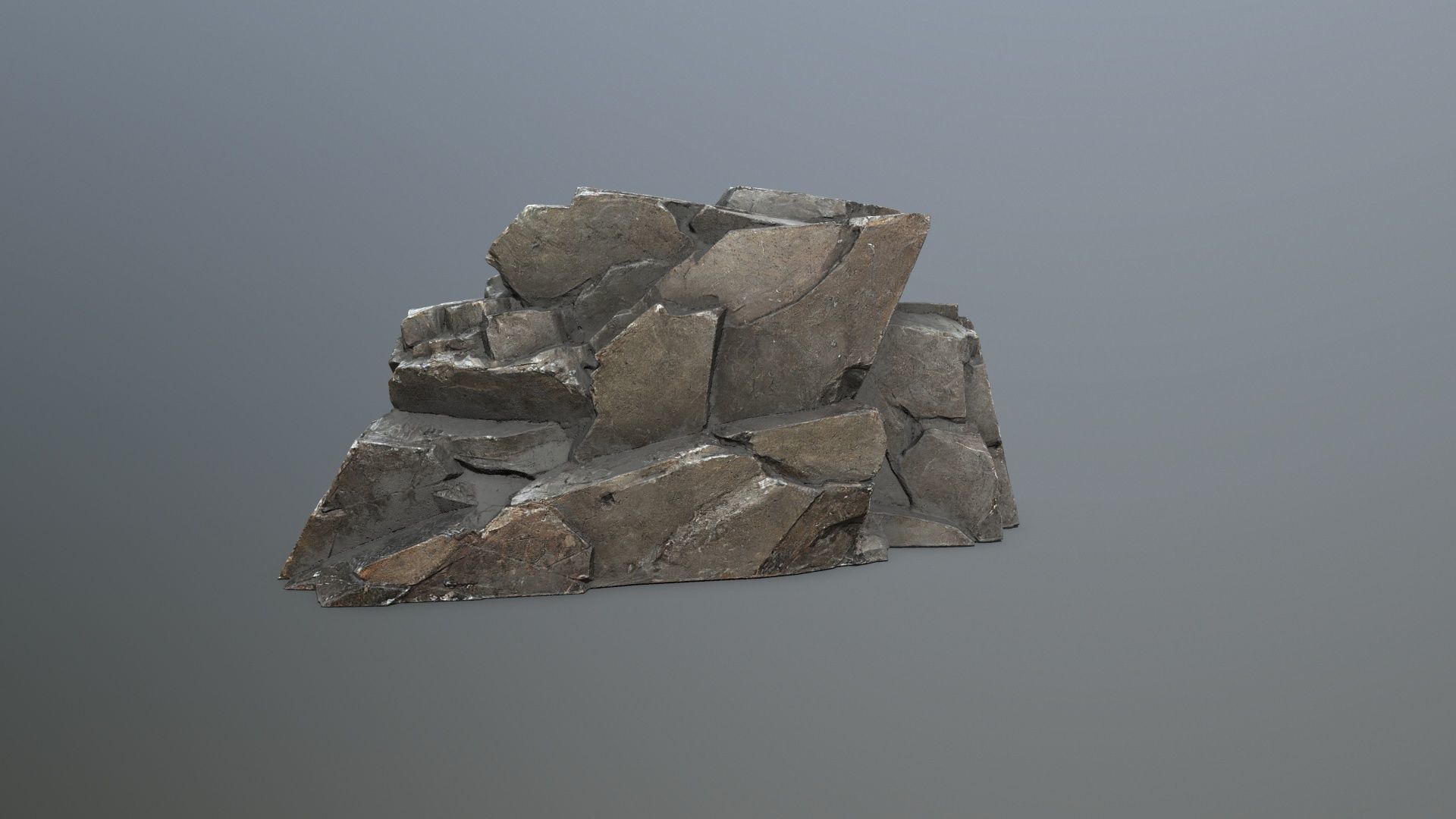 cliff rocks Low-poly 3D model_5