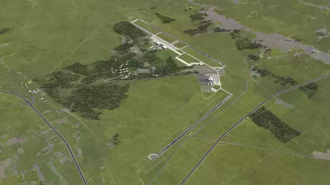 Zadar - Airport - ZAD Low-poly 3D model