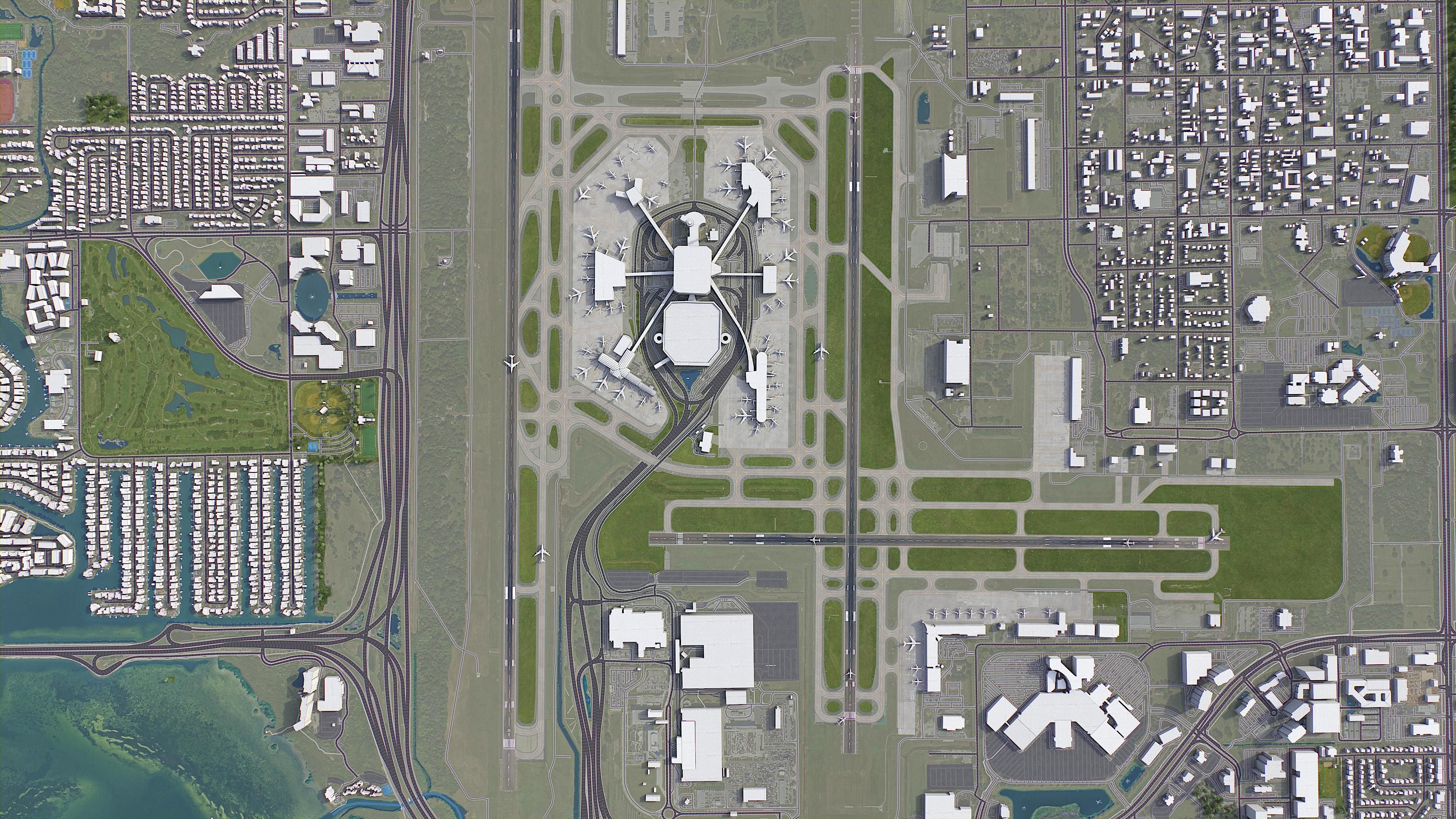 Tampa - Airport - TPA Low-poly 3D model_7