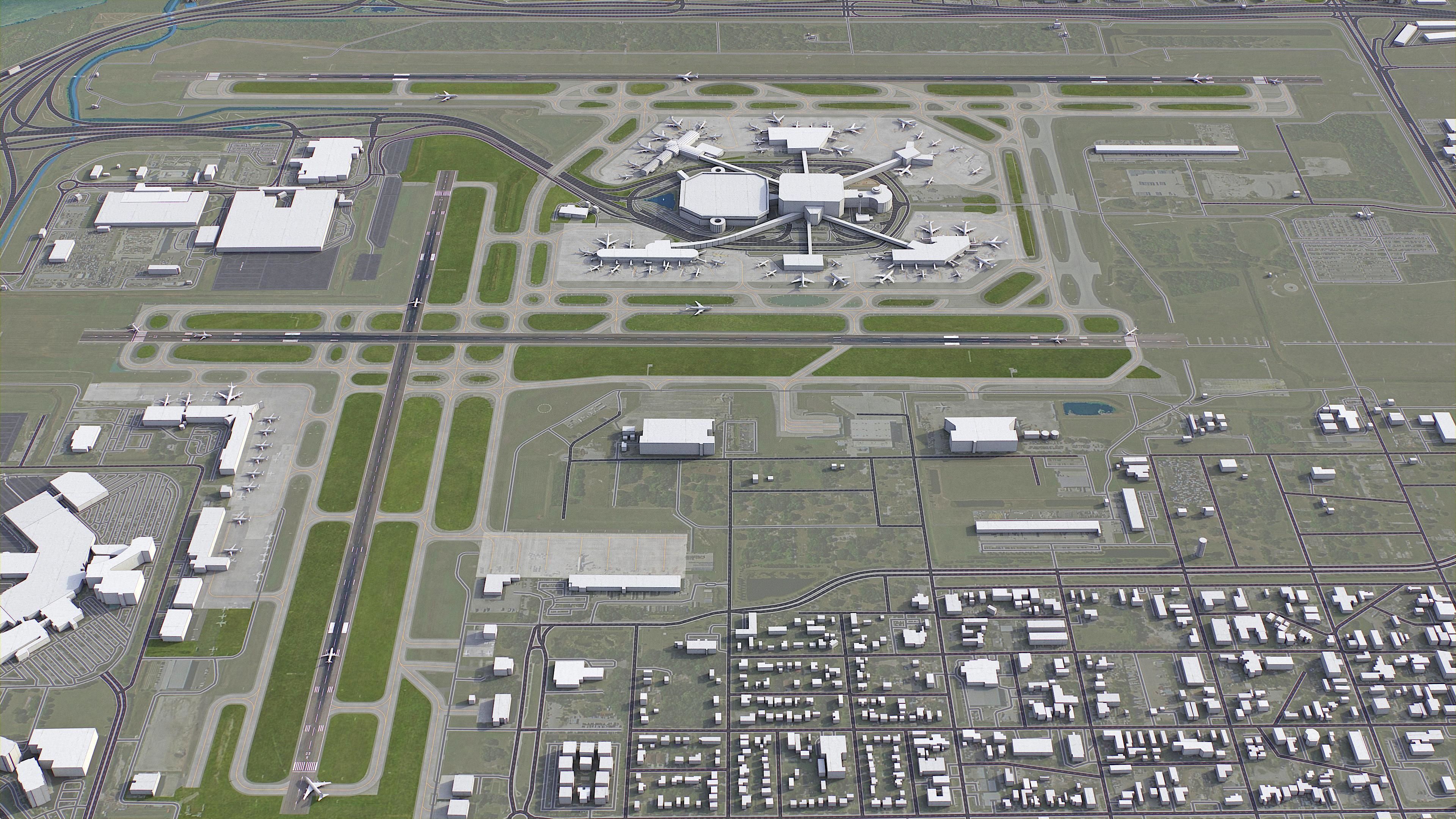 Tampa - Airport - TPA Low-poly 3D model_3