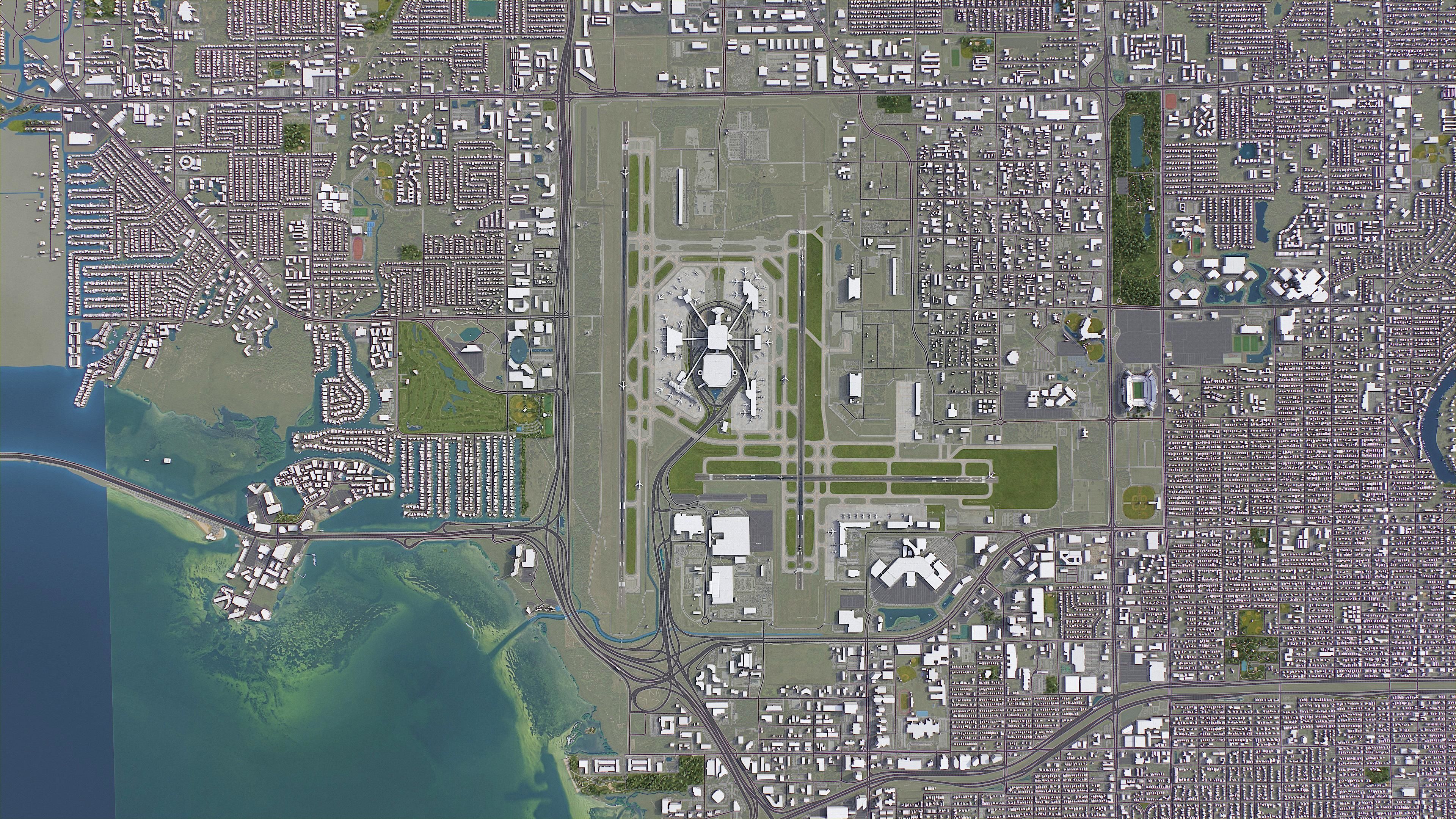 Tampa - Airport - TPA Low-poly 3D model_8