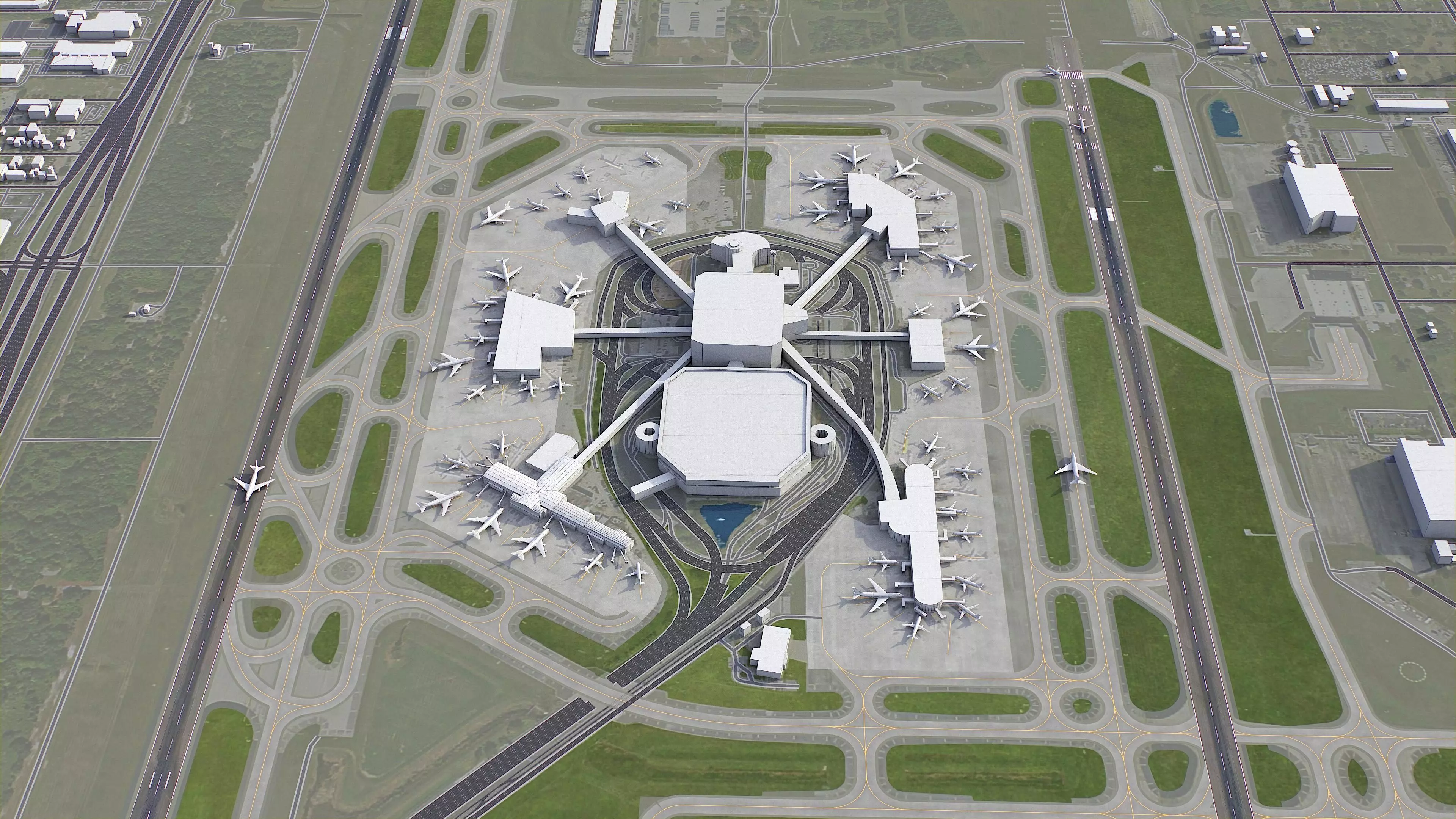 Tampa - Airport - TPA Low-poly 3D model_0